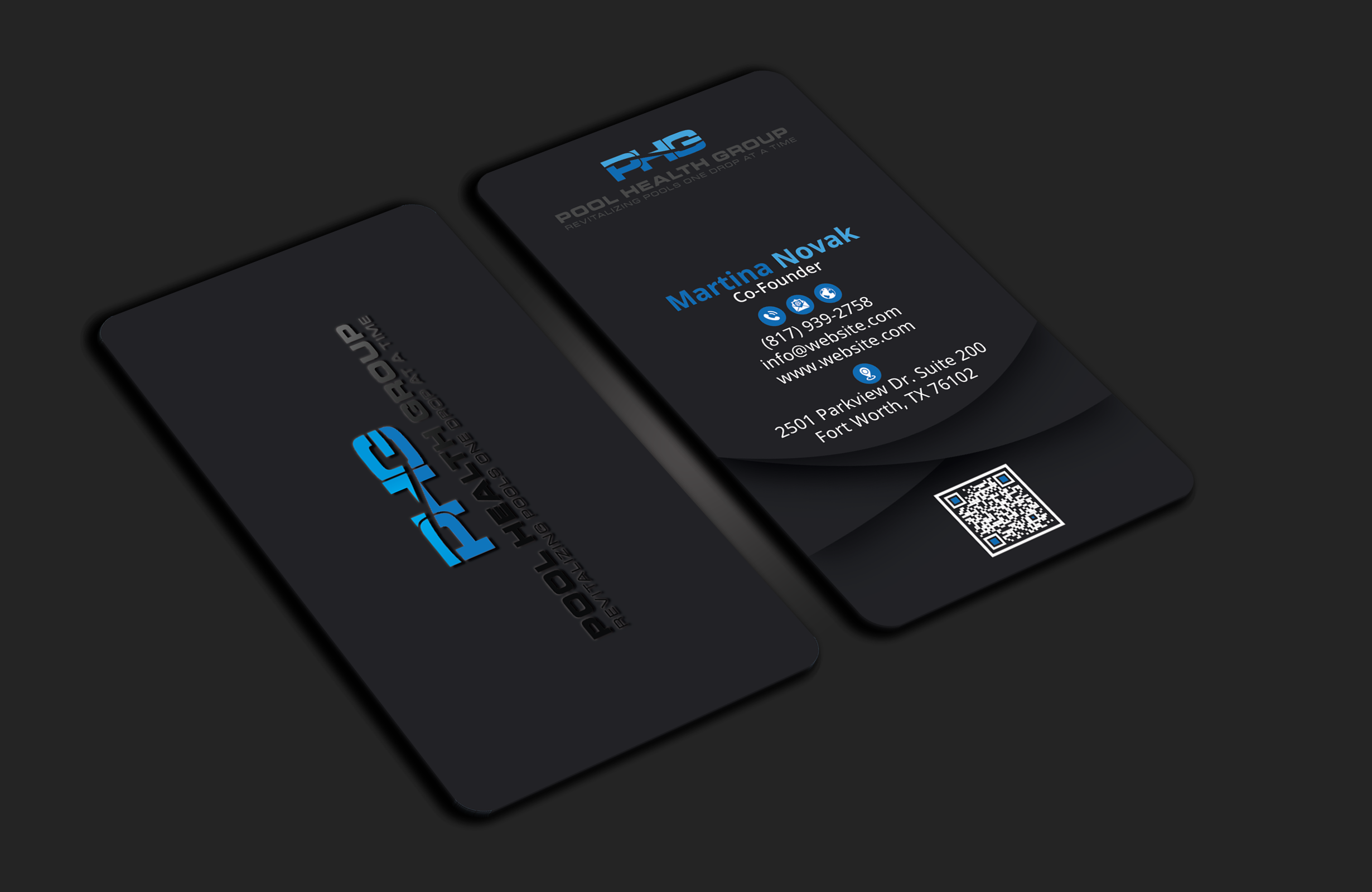 Business Card Design by DesignerShahadat for Pool Health Group Inc | Design #32955884