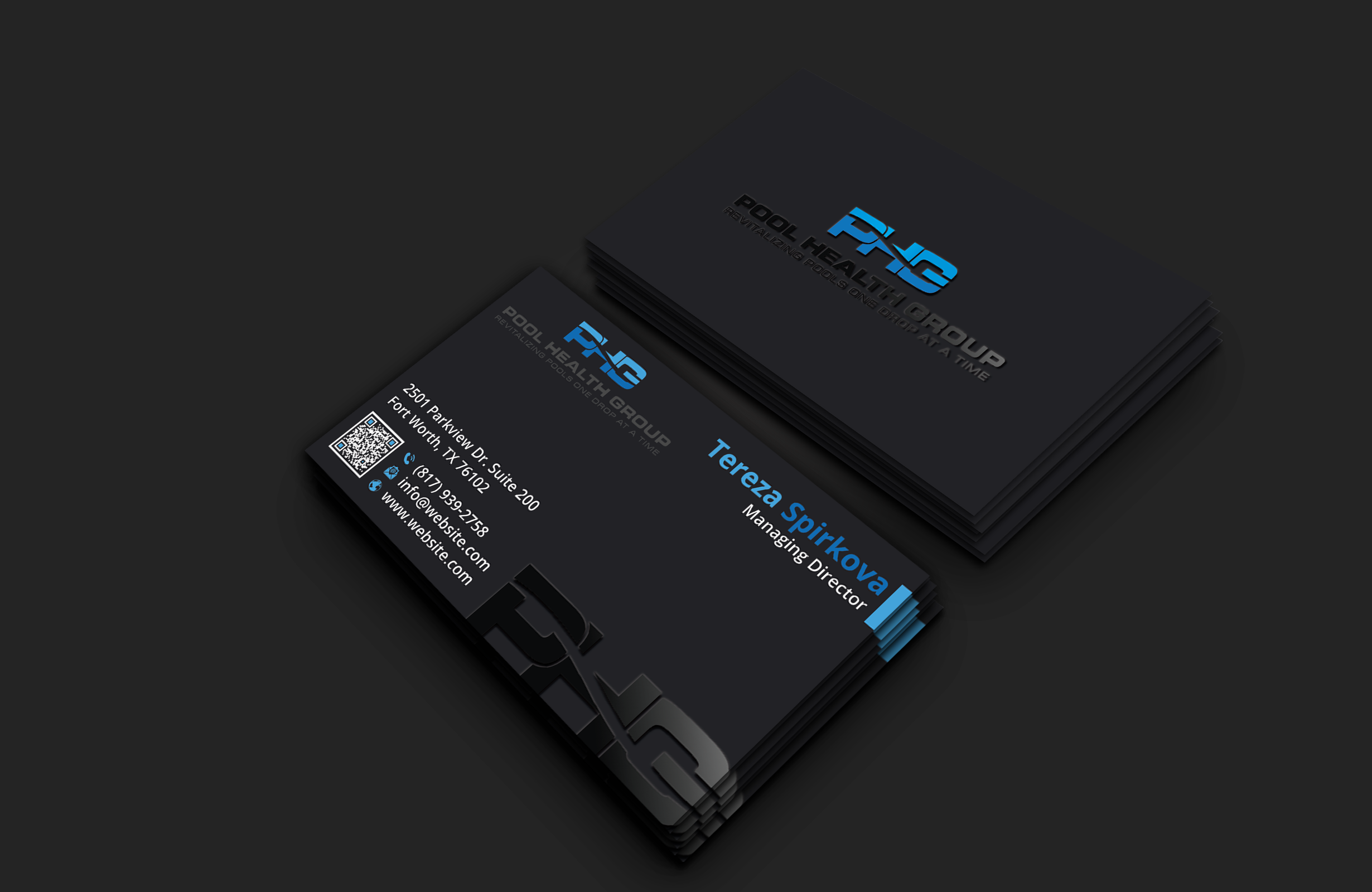 Business Card Design by DesignerShahadat for Pool Health Group Inc | Design #32955890