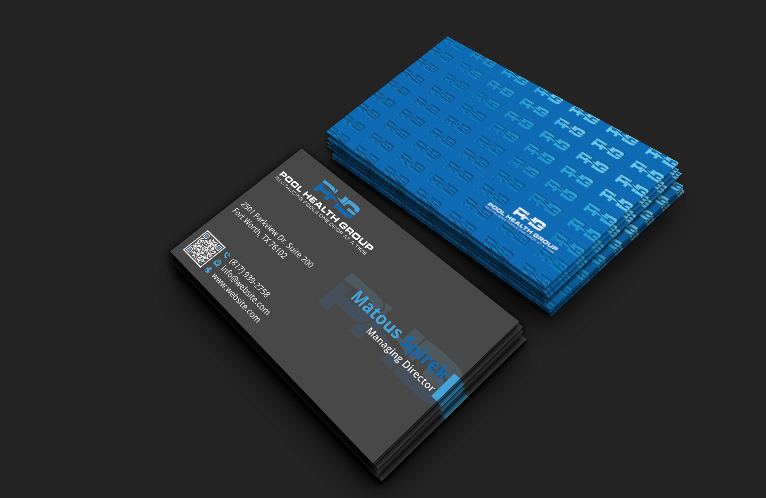Business Card Design by DesignerShahadat for Pool Health Group Inc | Design #32955898