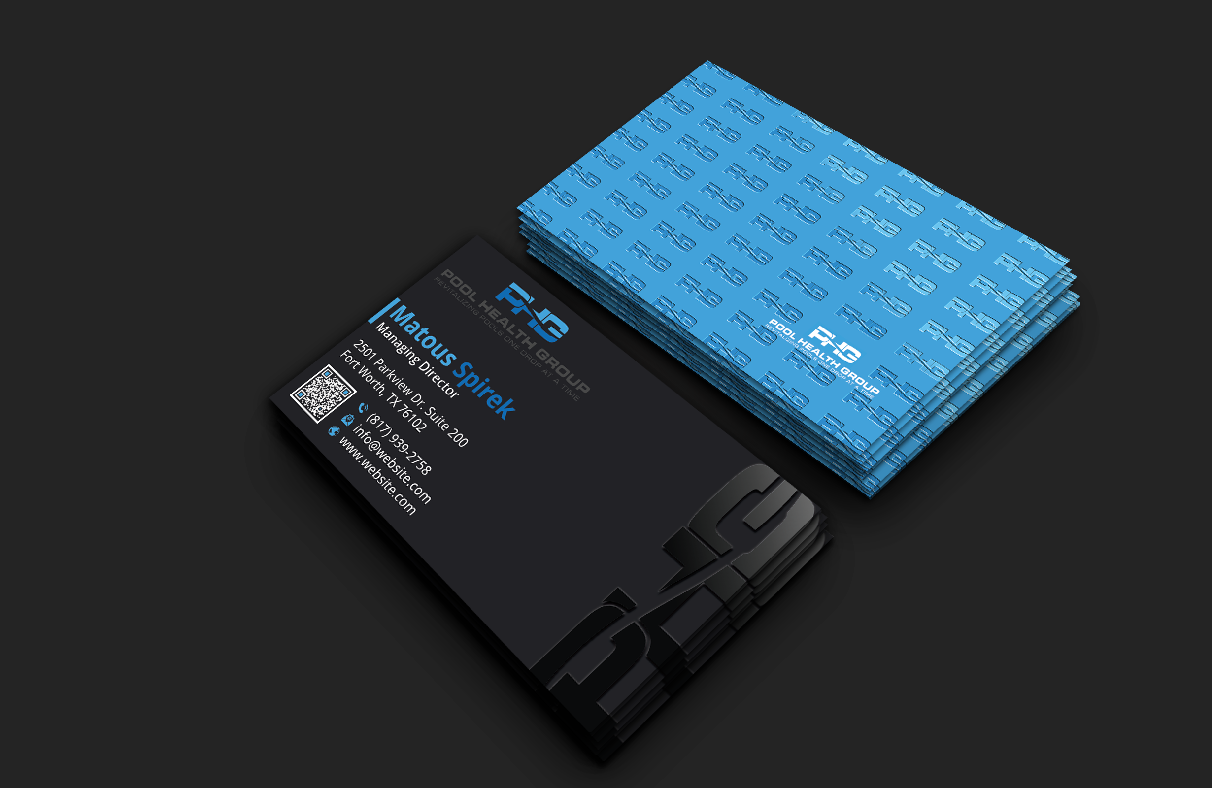 Business Card Design by DesignerShahadat for Pool Health Group Inc | Design #32956073