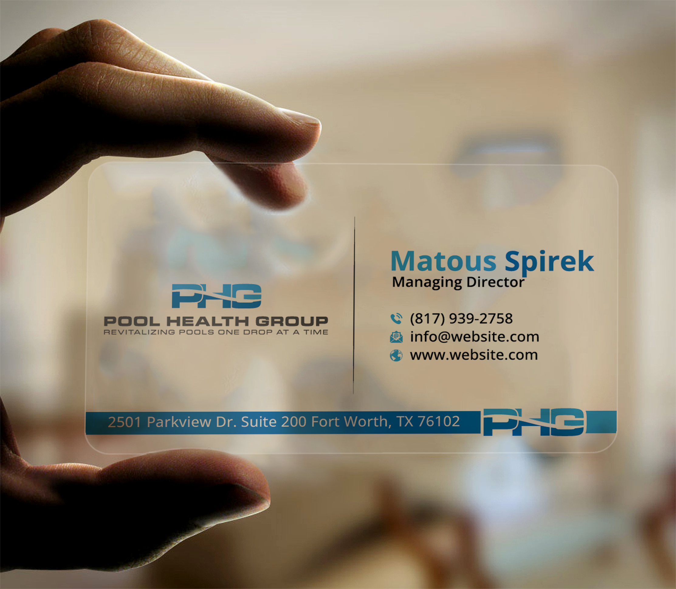 Business Card Design by DesignerShahadat for Pool Health Group Inc | Design #32956074