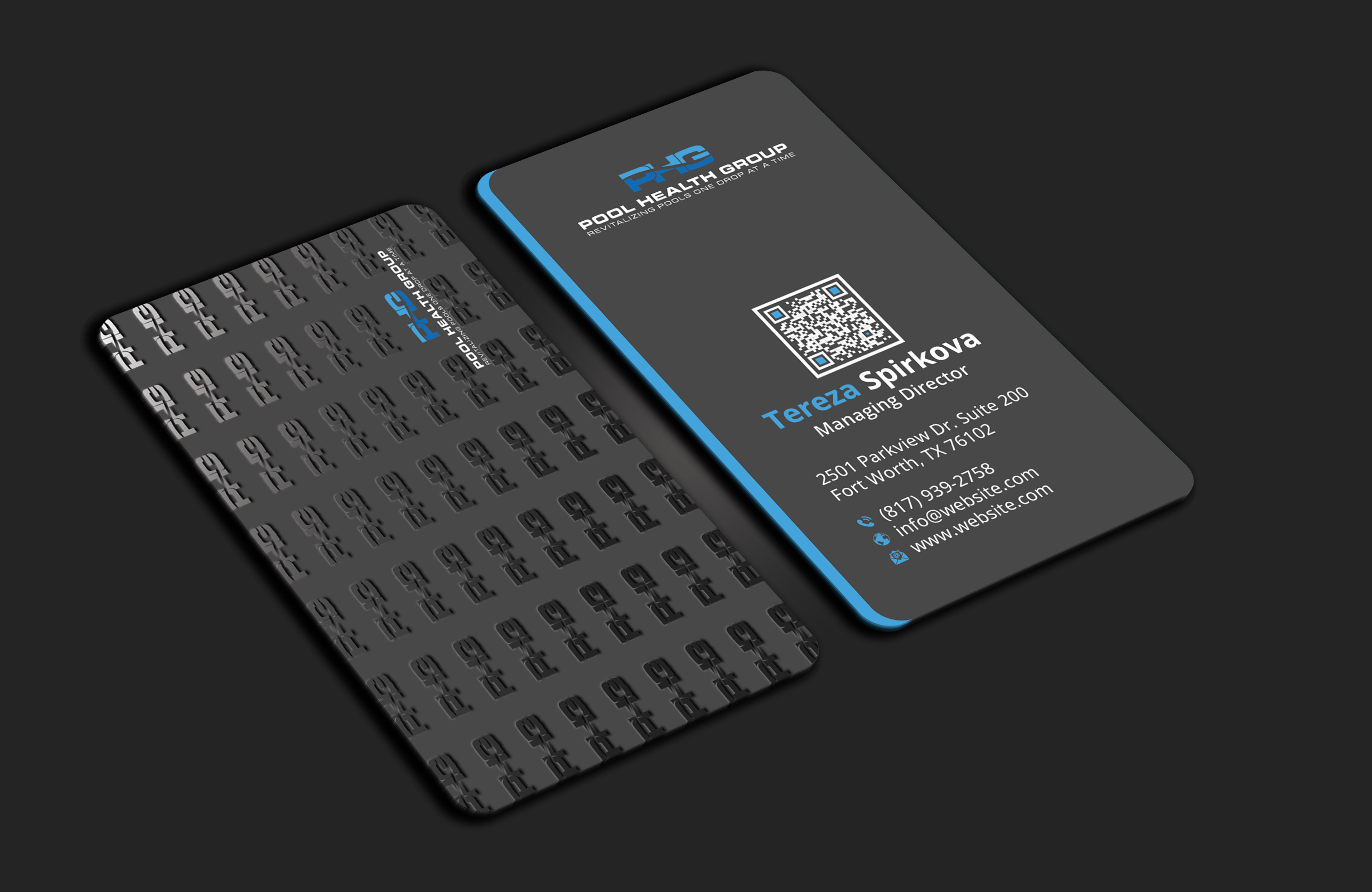 Business Card Design by DesignerShahadat for Pool Health Group Inc | Design #32956371