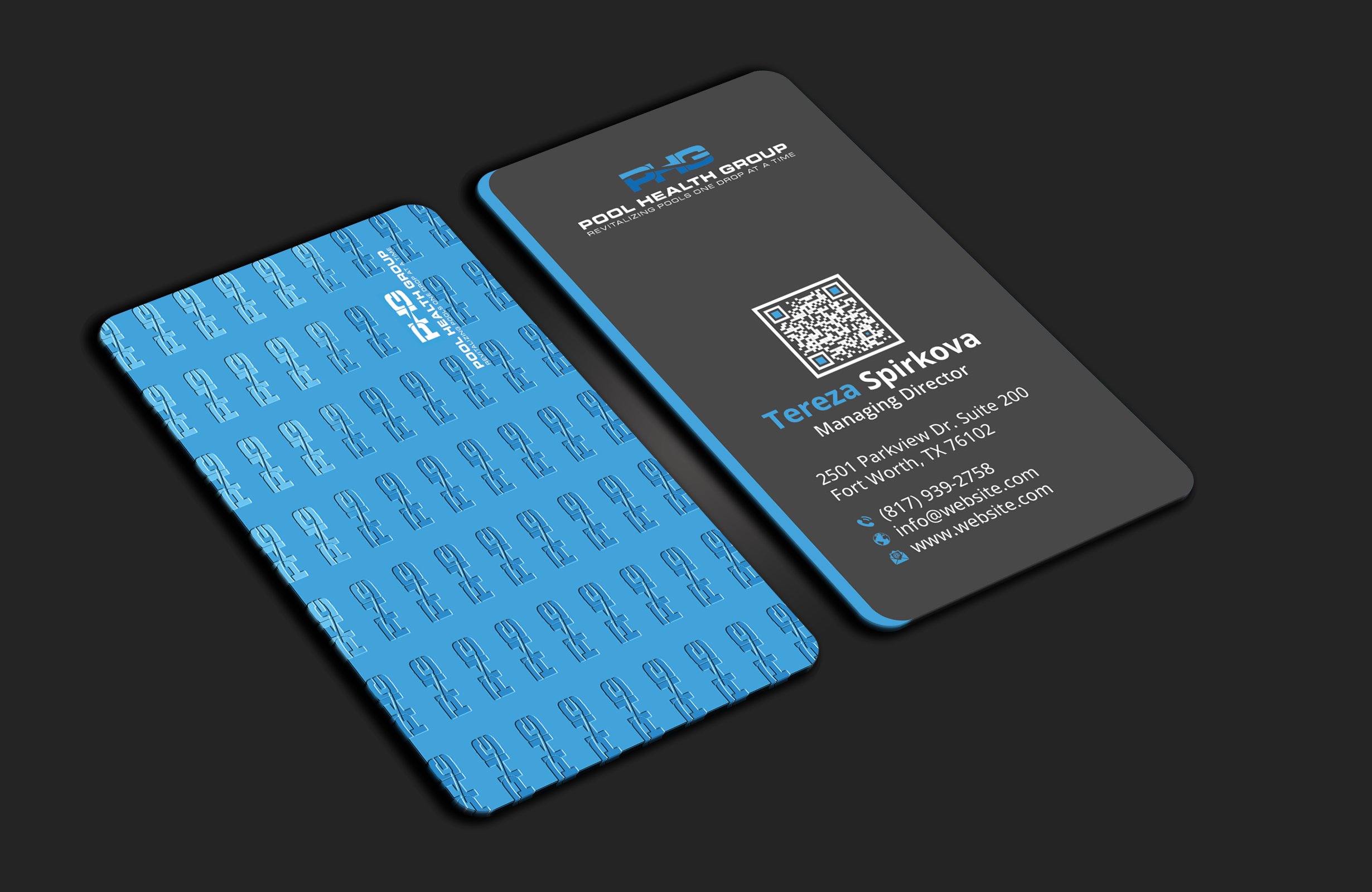 Business Card Design by DesignerShahadat for Pool Health Group Inc | Design #32956372
