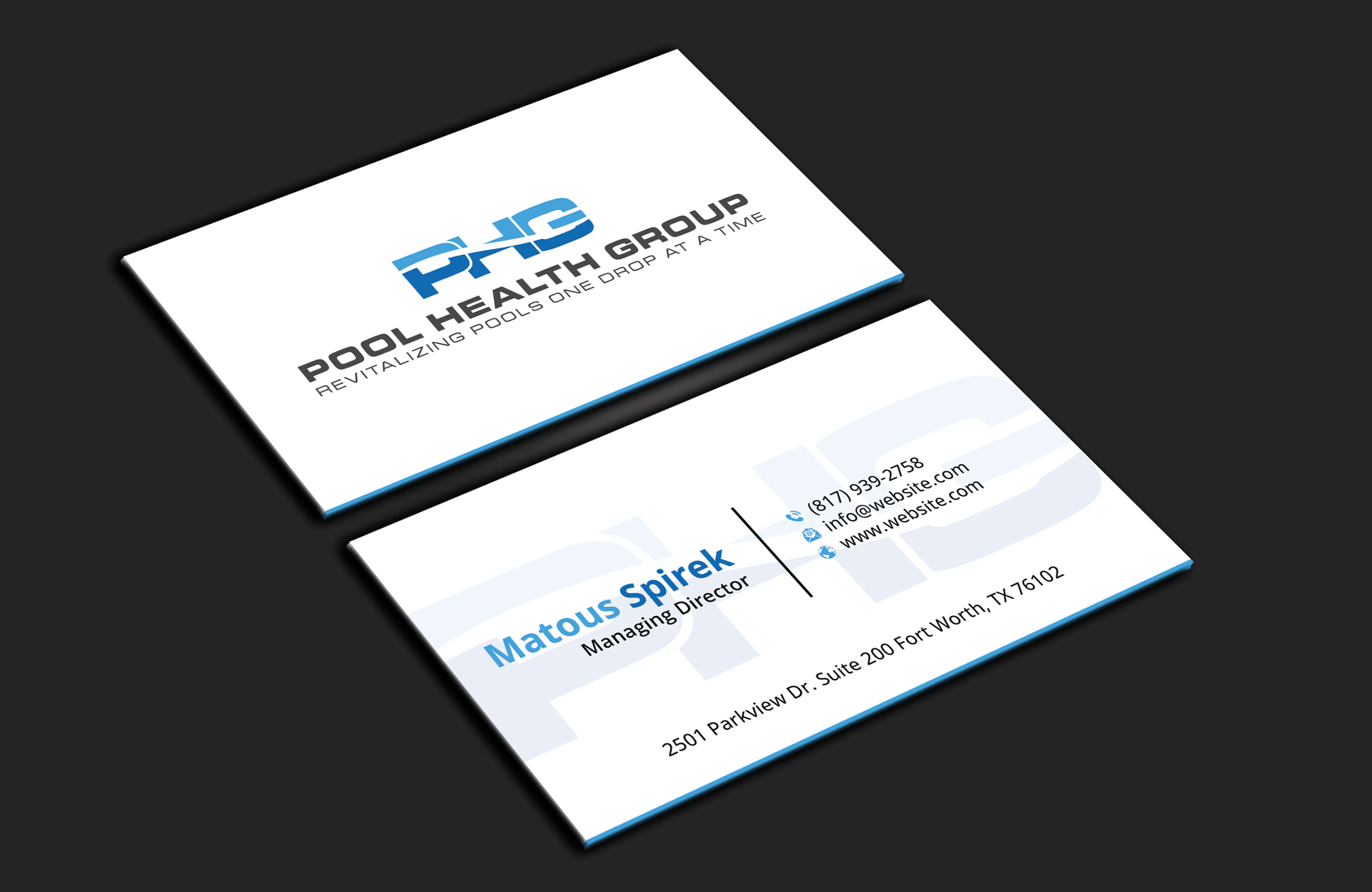 Business Card Design by DesignerShahadat for Pool Health Group Inc | Design #32957235