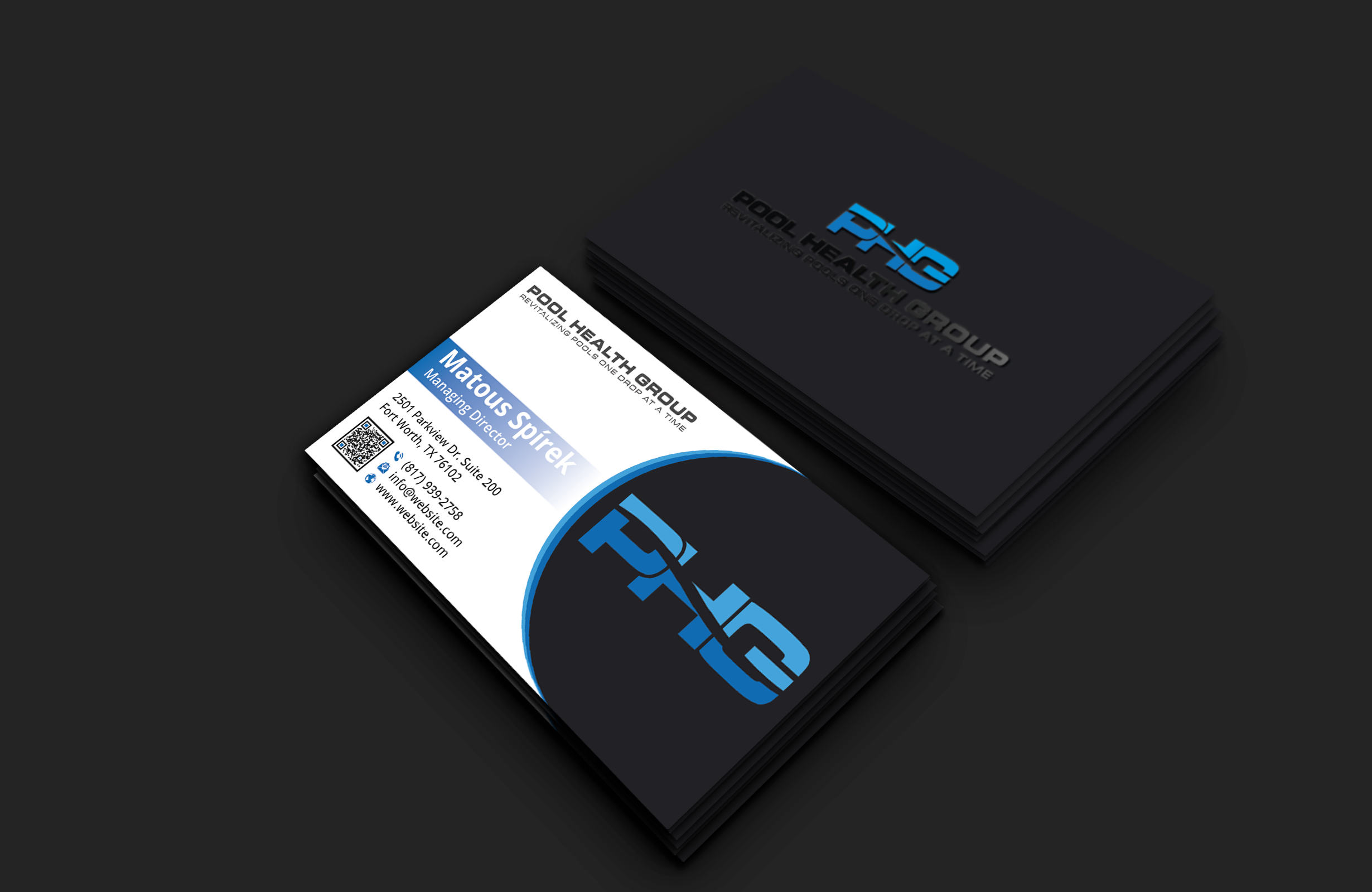 Business Card Design by DesignerShahadat for Pool Health Group Inc | Design #32964666