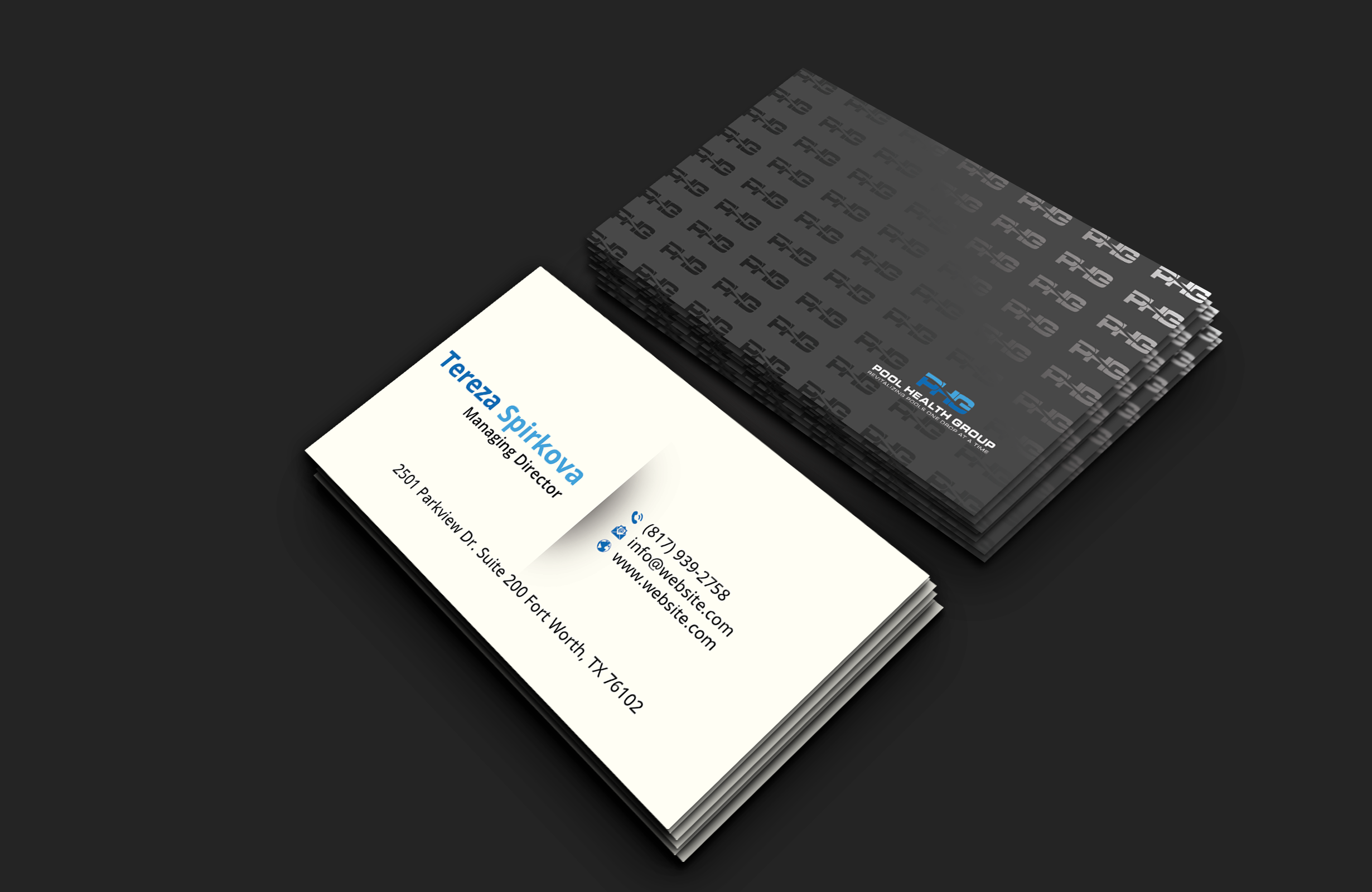 Business Card Design by DesignerShahadat for Pool Health Group Inc | Design #32964674