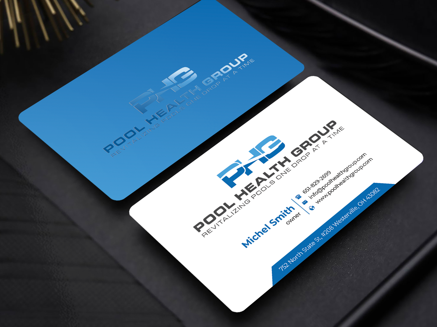 Visitenkarten-Design von Innovative Graphix für Pool Health Group Inc | Design #32956607