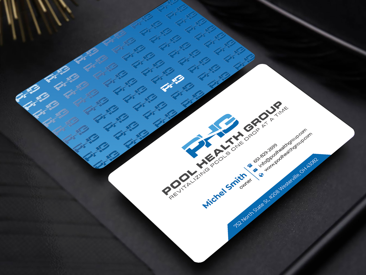 Visitenkarten-Design von Innovative Graphix für Pool Health Group Inc | Design #32956610