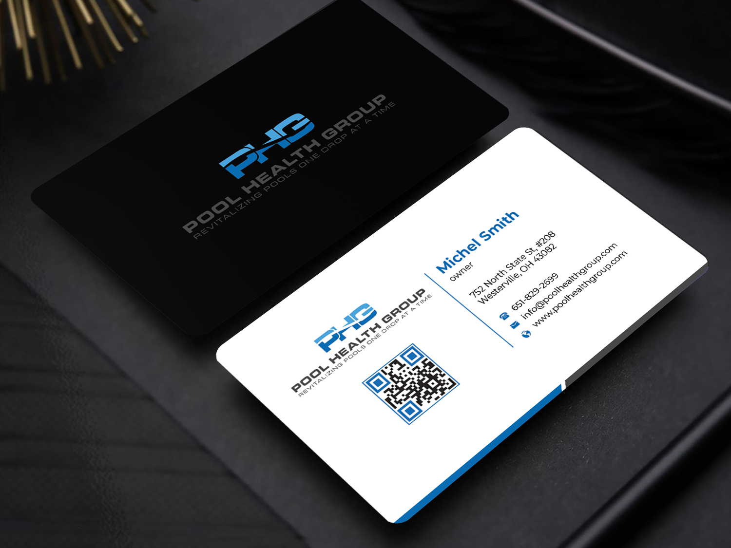 Visitenkarten-Design von Innovative Graphix für Pool Health Group Inc | Design #32956697