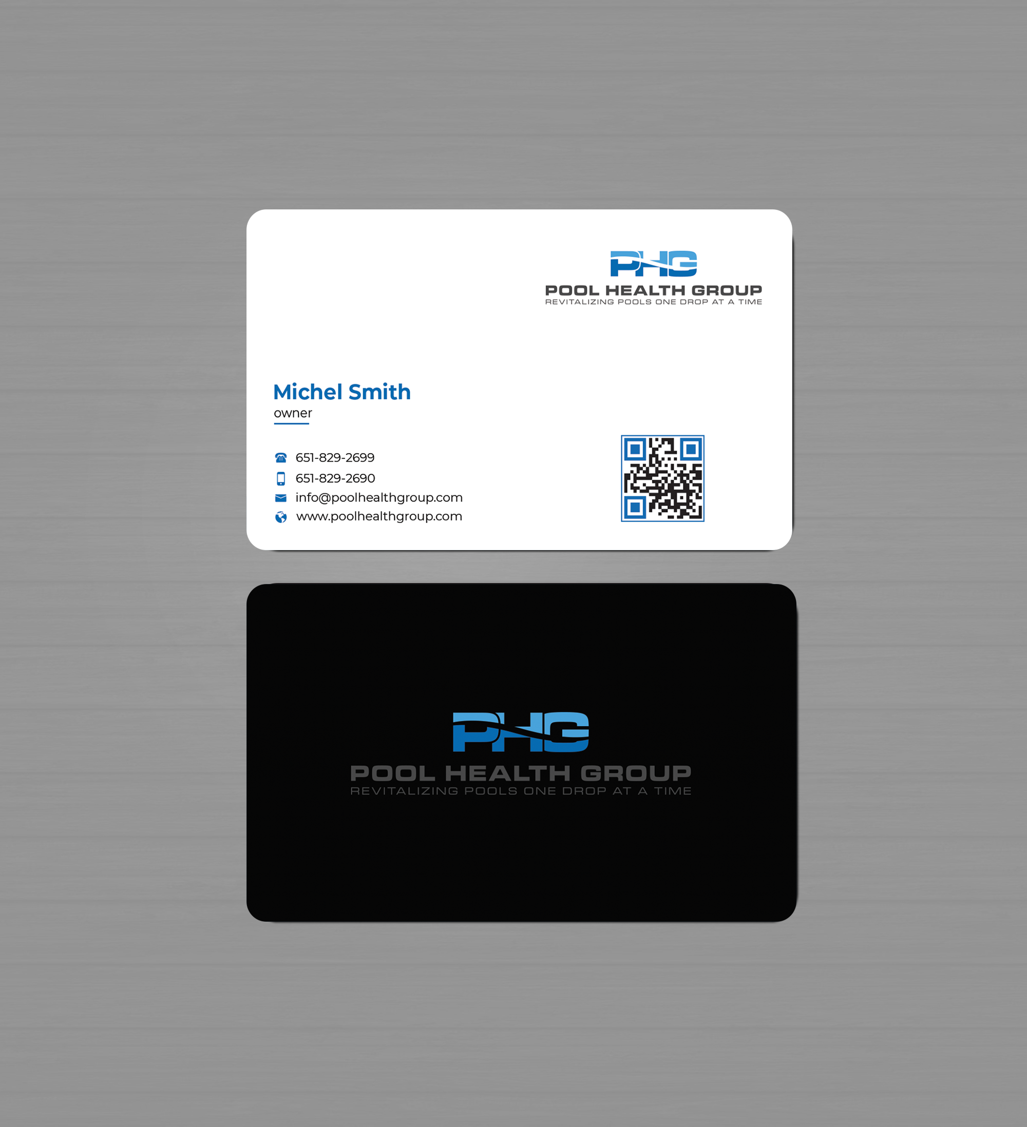 Visitenkarten-Design von Innovative Graphix für Pool Health Group Inc | Design #32956950