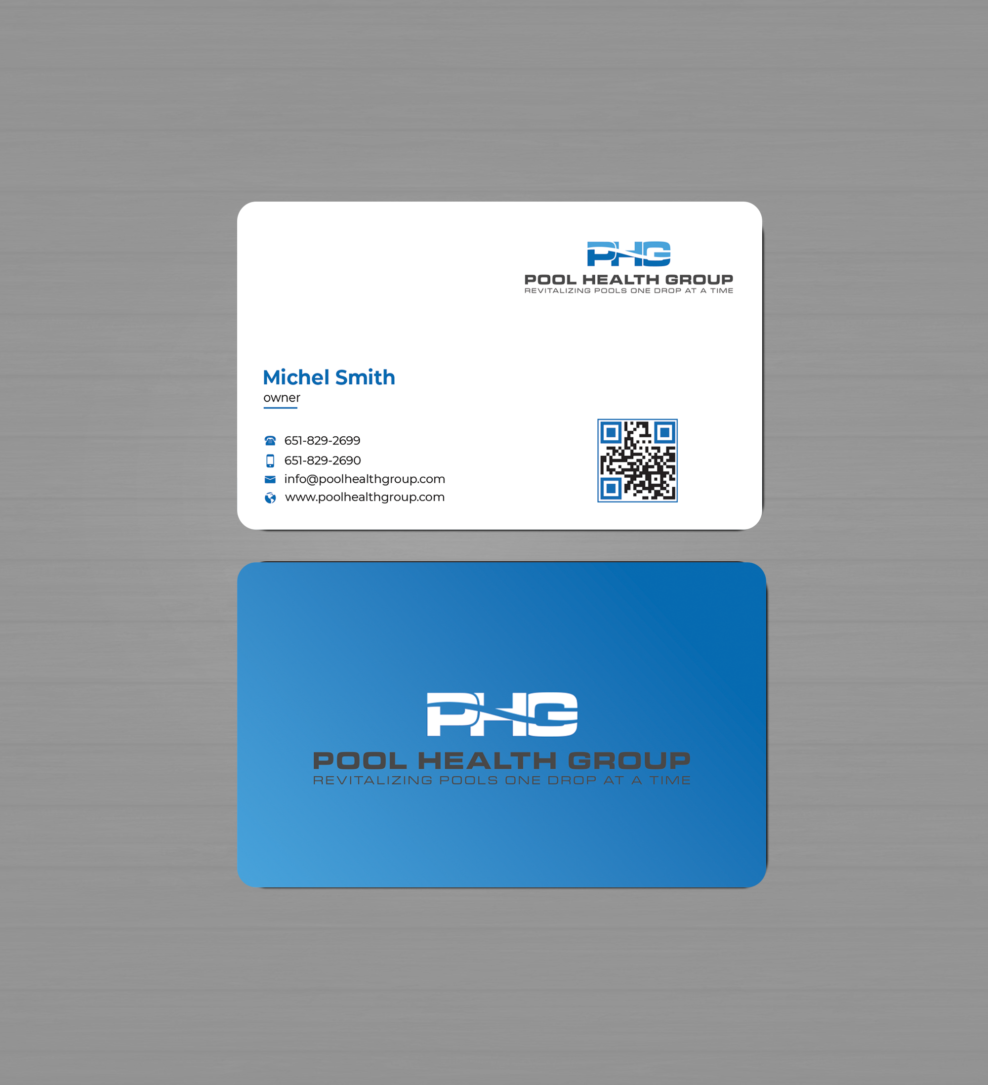 Visitenkarten-Design von Innovative Graphix für Pool Health Group Inc | Design #32956952