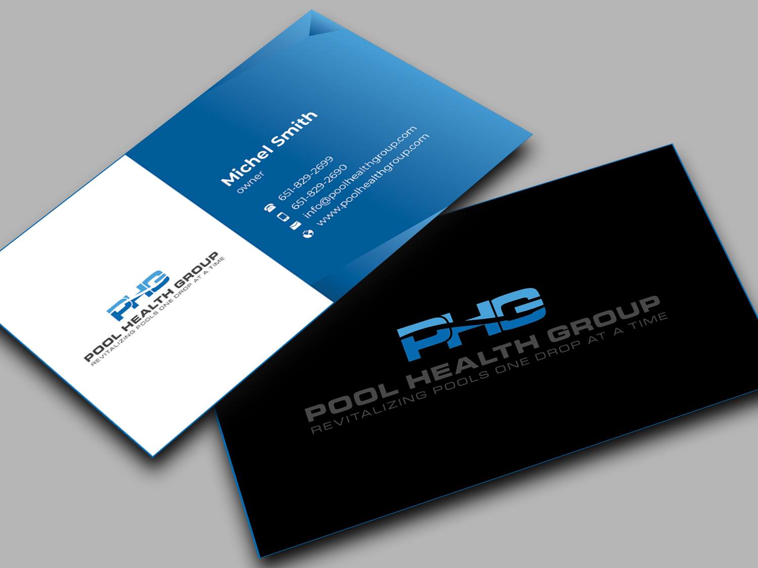 Business Card Design by Innovative Graphix for Pool Health Group Inc | Design #32957051