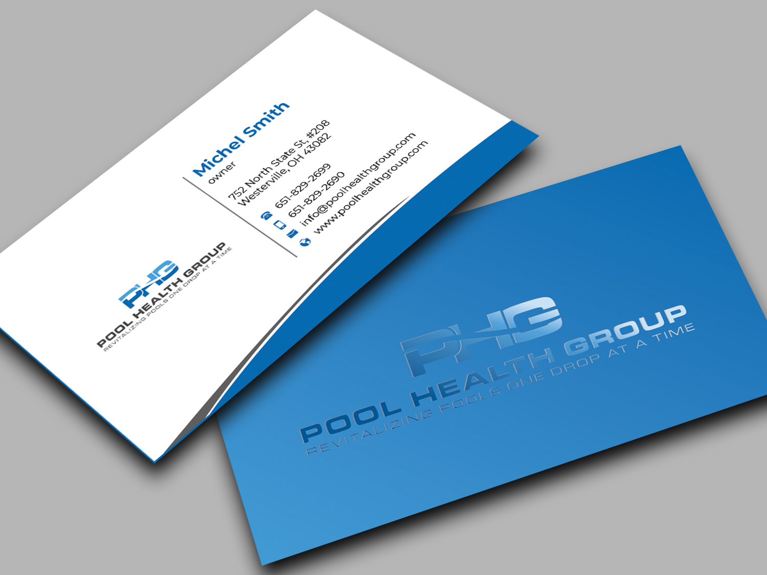 Business Card Design by Innovative Graphix for Pool Health Group Inc | Design #32957118