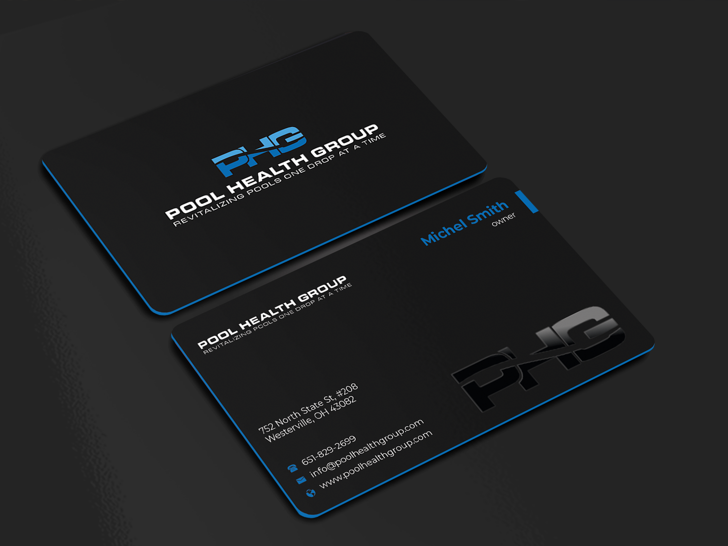 Business Card Design by Innovative Graphix for Pool Health Group Inc | Design #32959393