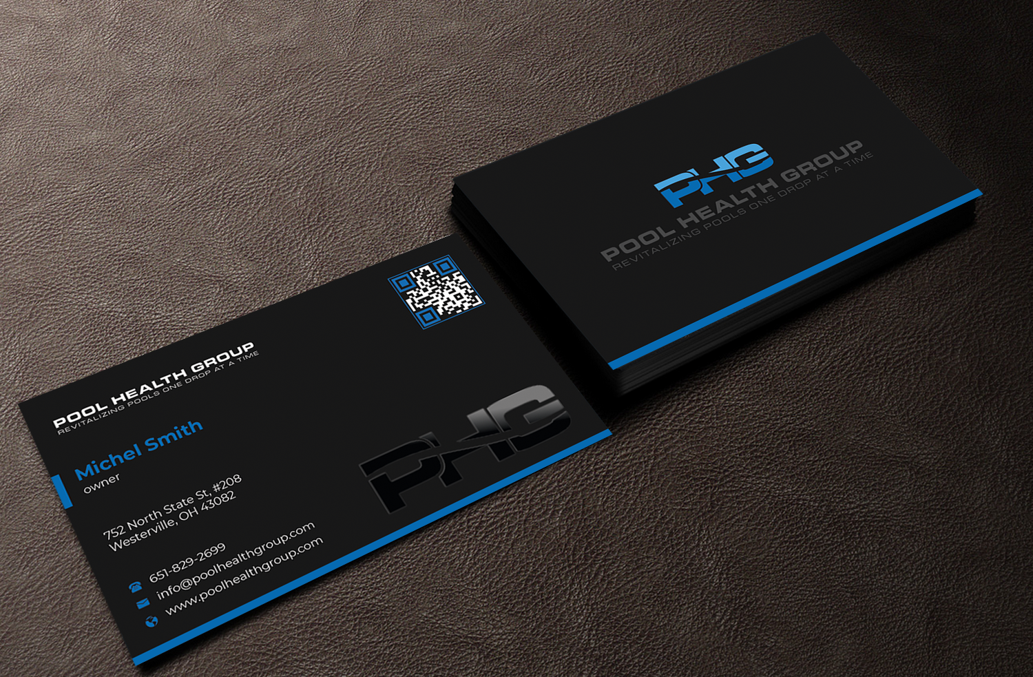 Design de Carte de Visite par Innovative Graphix pour Pool Health Group Inc | Design #32959458