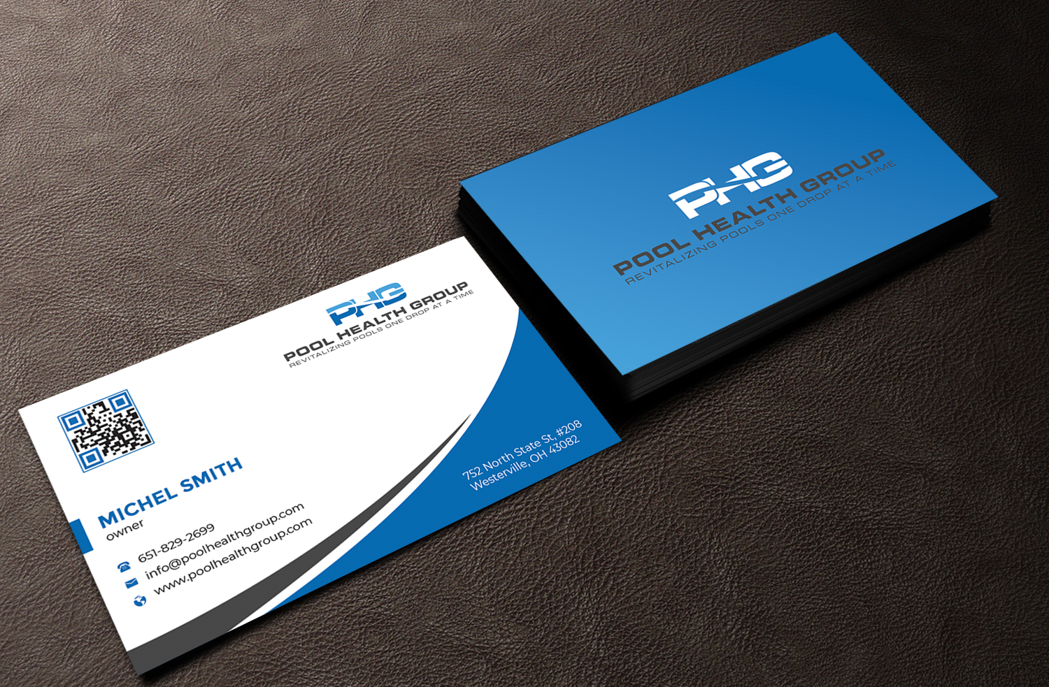 Design de Carte de Visite par Innovative Graphix pour Pool Health Group Inc | Design #32959848