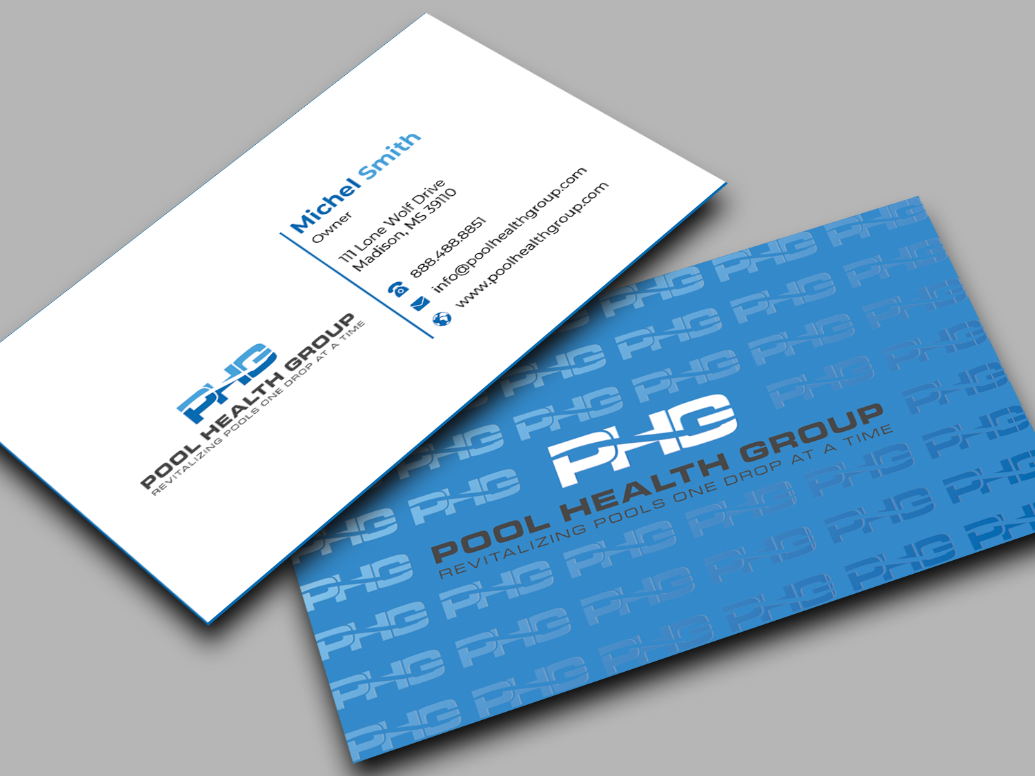 Business Card Design by Innovative Graphix for Pool Health Group Inc | Design #33005541