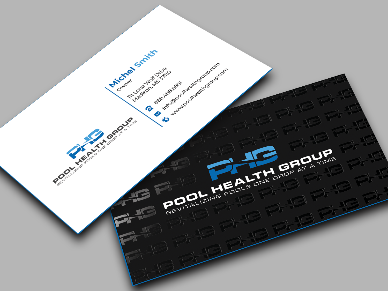 Business Card Design by Innovative Graphix for Pool Health Group Inc | Design #33005556