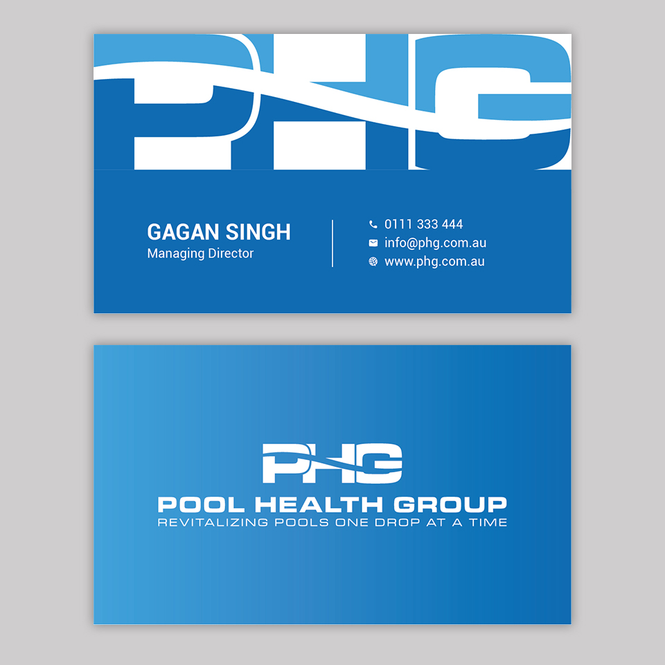 Business Card Design by YourLogoMaster for Pool Health Group Inc | Design #32958597