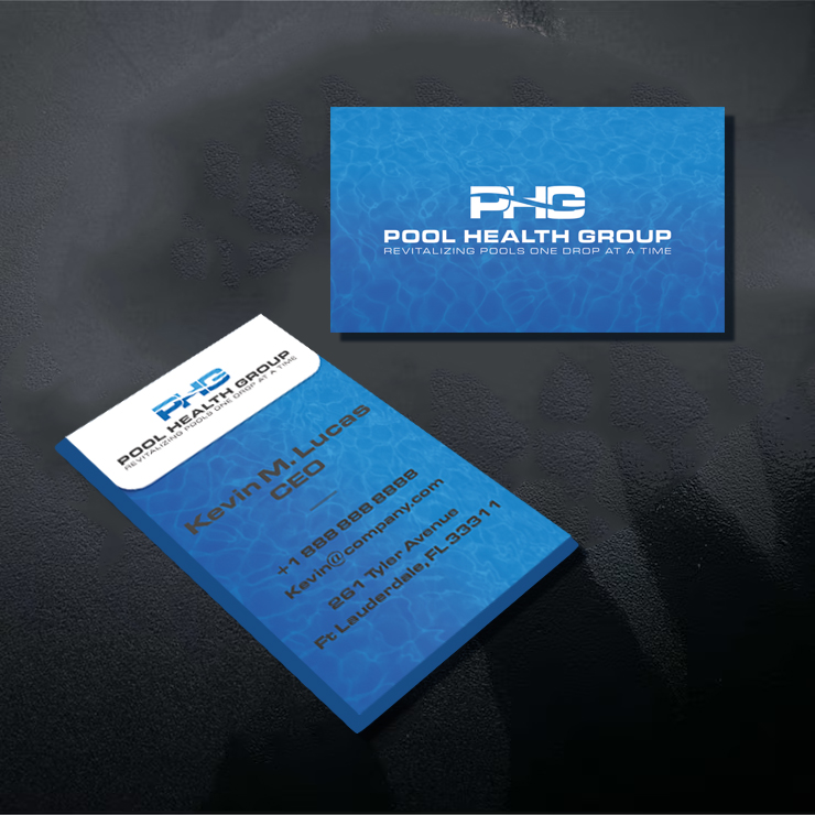 Diseño de Tarjeta de Presentación por RP Digital para Pool Health Group Inc | Diseño #32967851