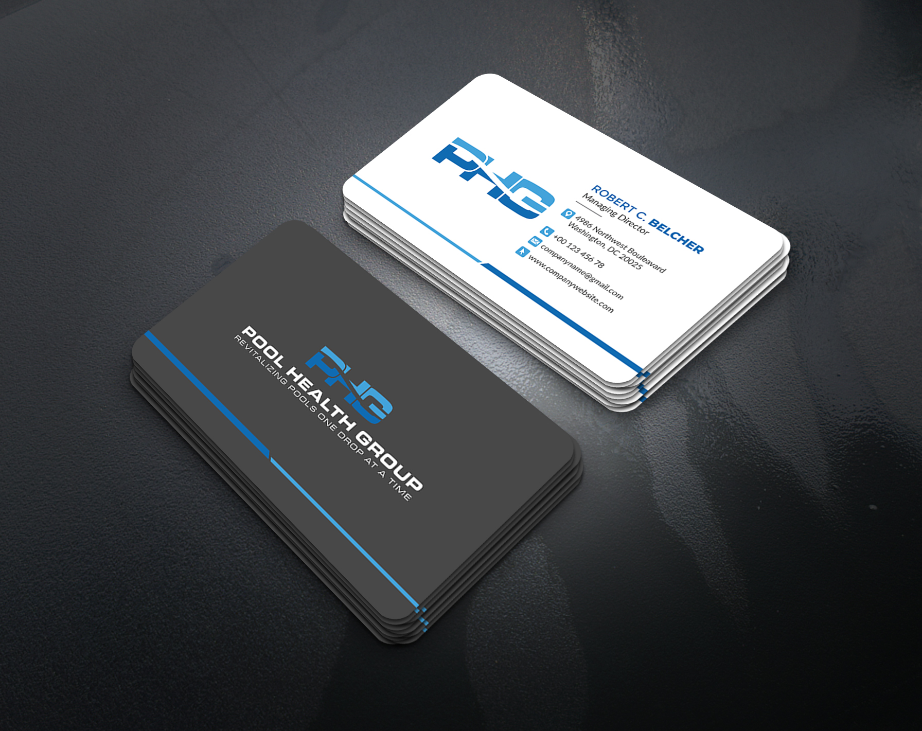 Business Card Design by artbitin for Pool Health Group Inc | Design #32968322