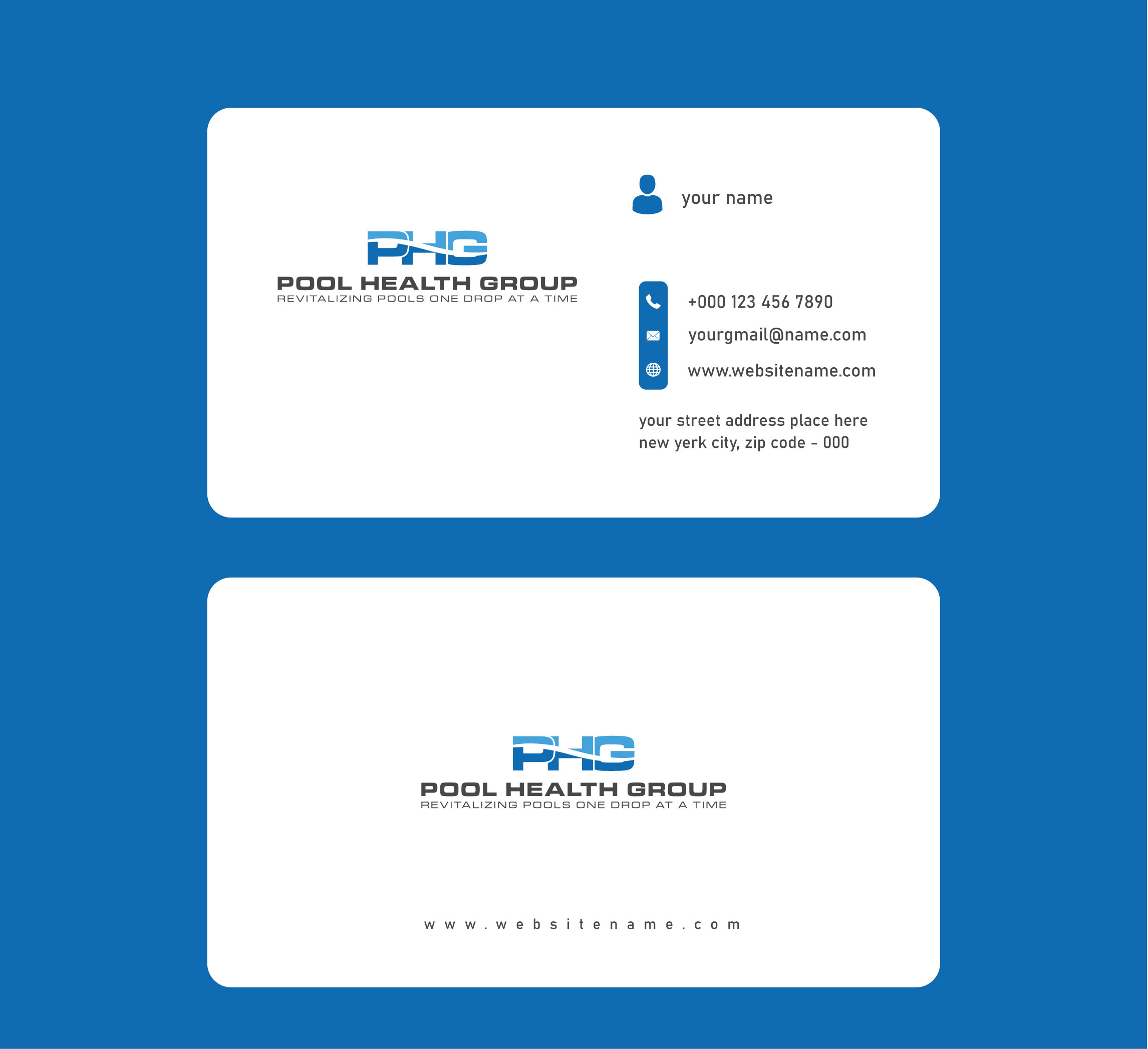 Business Card Design by ainee4 for Pool Health Group Inc | Design #32955109