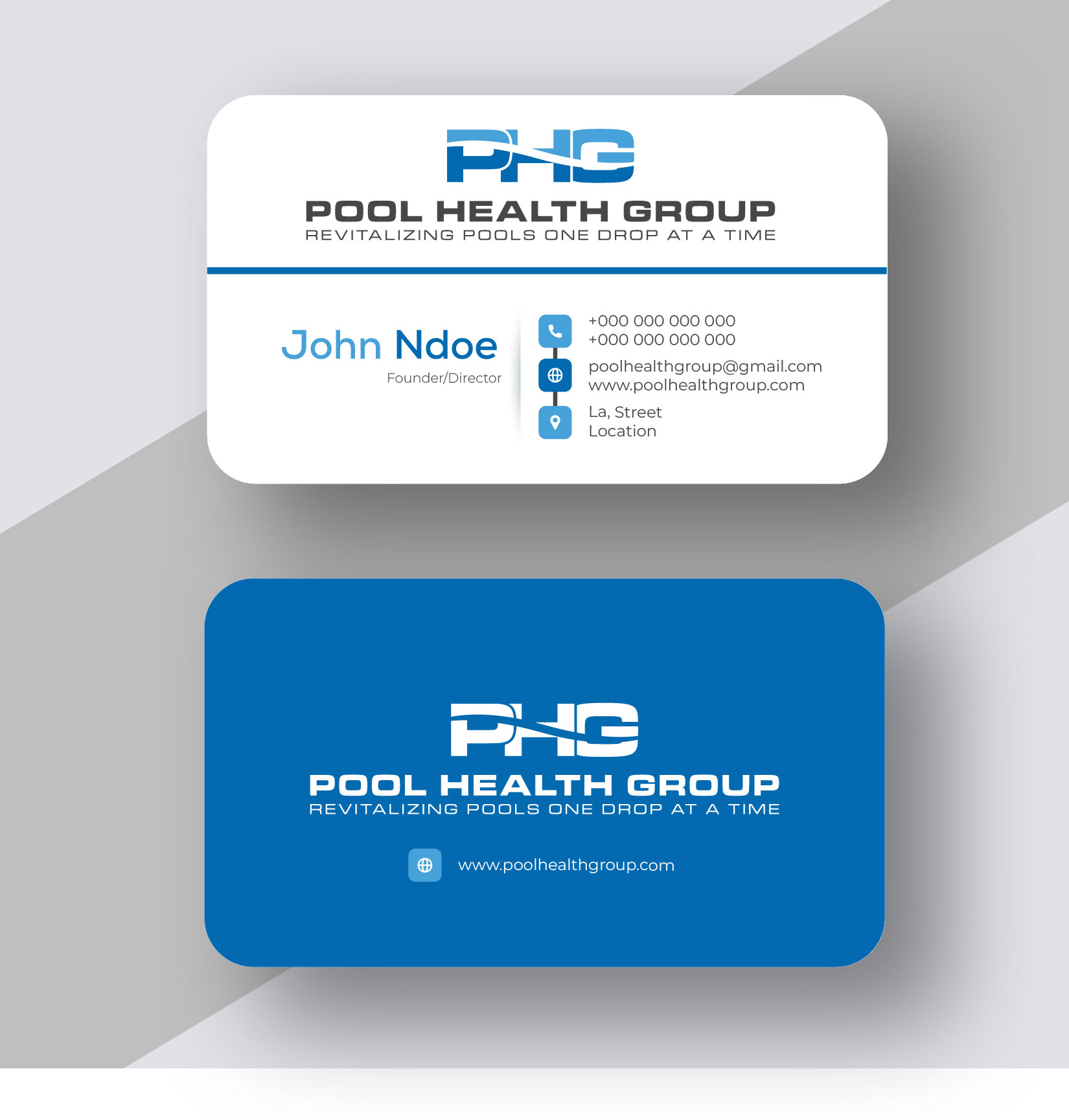 Business Card Design by angelonyamu for Pool Health Group Inc | Design #32998024
