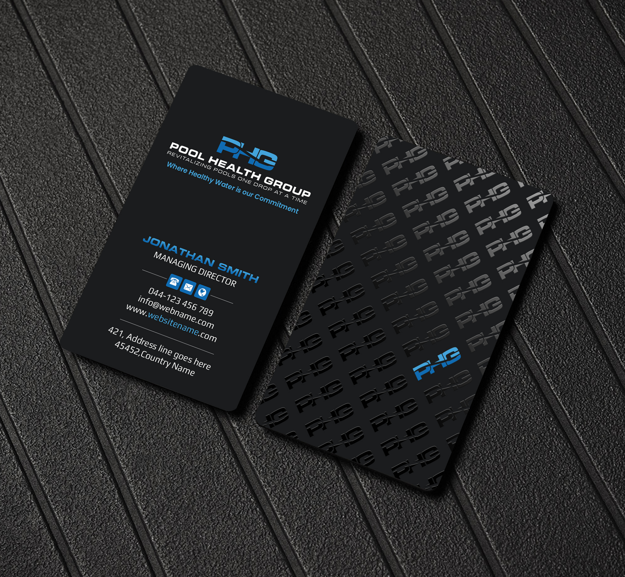 Business Card Design by Creations Box 2015 for Pool Health Group Inc | Design #32957561