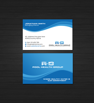 Business Card Design by Creations Box 2015 for Pool Health Group Inc | Design: #32957568