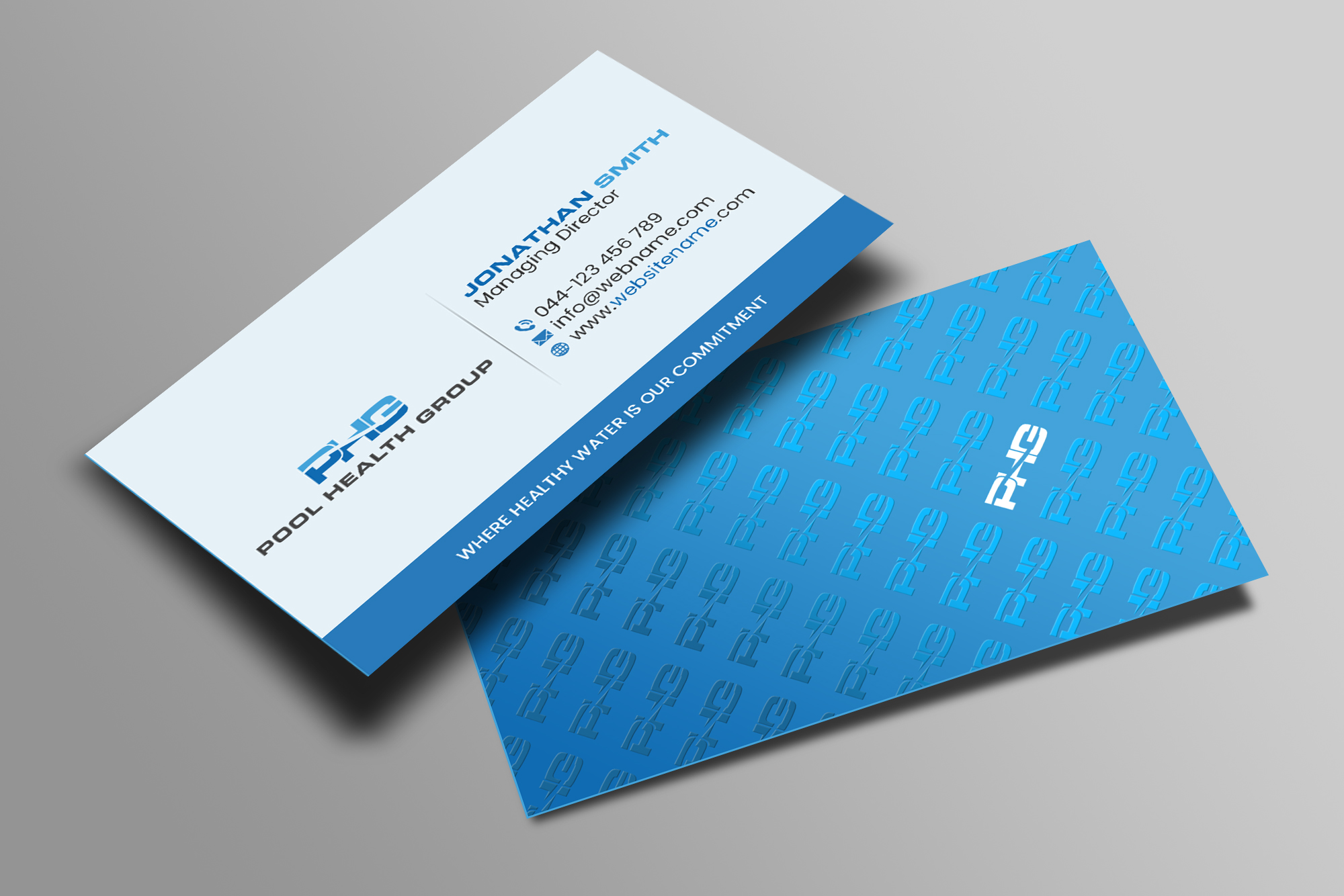 Visitenkarten-Design von Creations Box 2015 für Pool Health Group Inc | Design #32957582