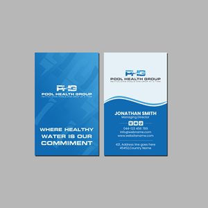 Business Card Design by Creations Box 2015 for Pool Health Group Inc | Design: #32957584