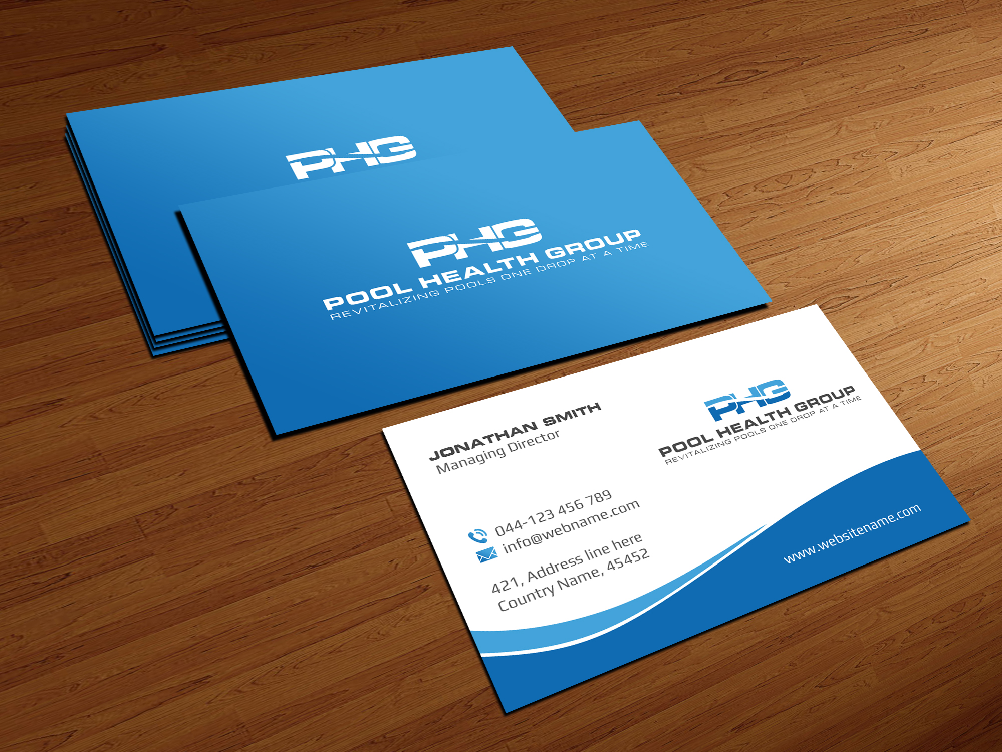 Visitenkarten-Design von Creations Box 2015 für Pool Health Group Inc | Design #32957735