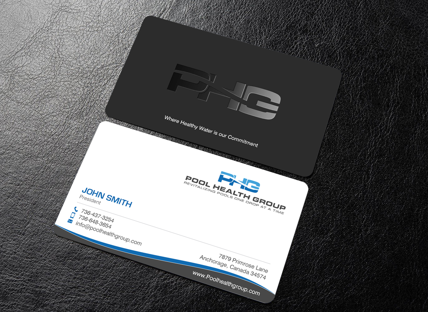 Business Card Design by chandrayaan.creative for Pool Health Group Inc | Design #32969853