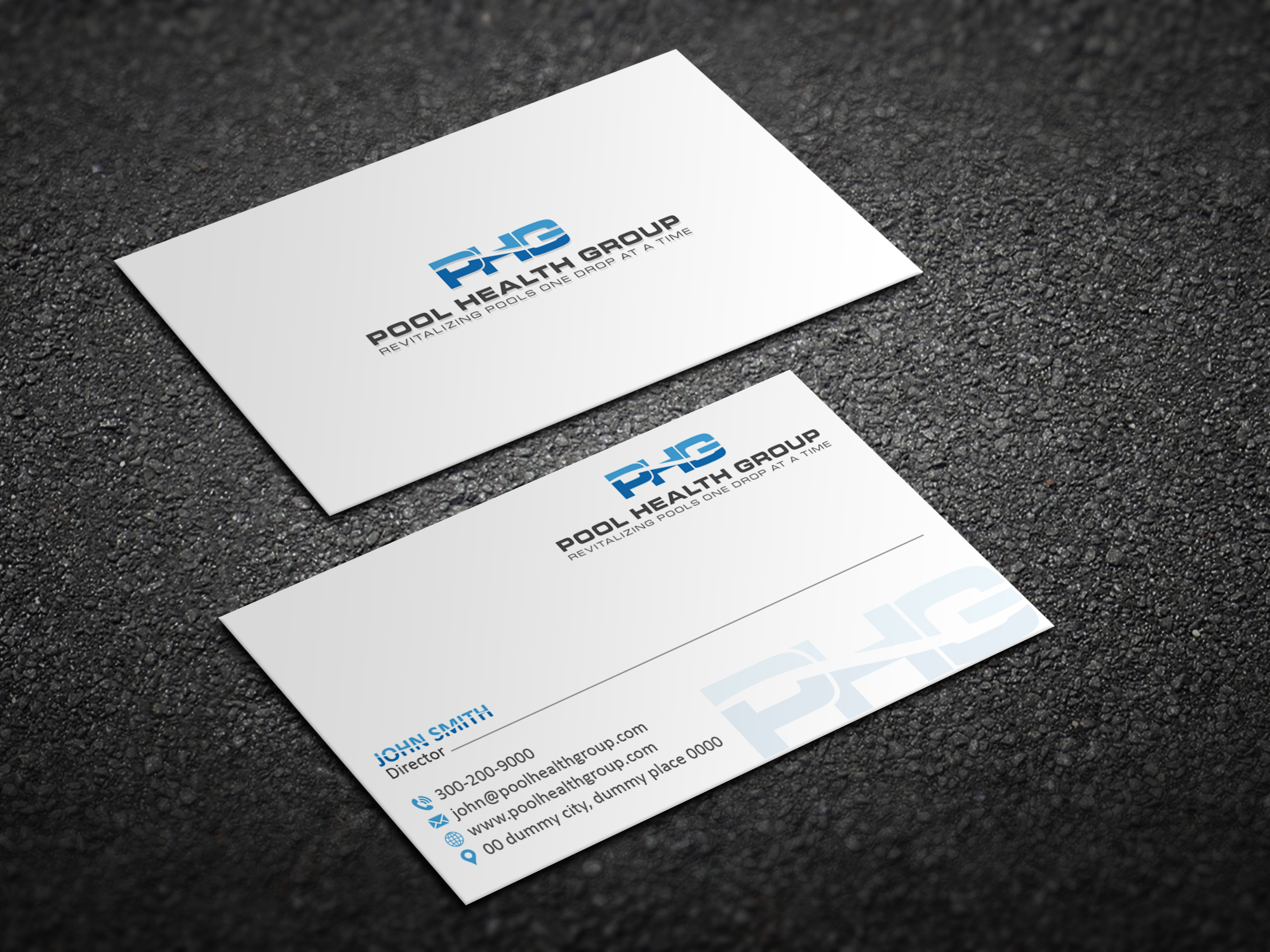 Business Card Design by Magic of Art for Pool Health Group Inc | Design #32984216