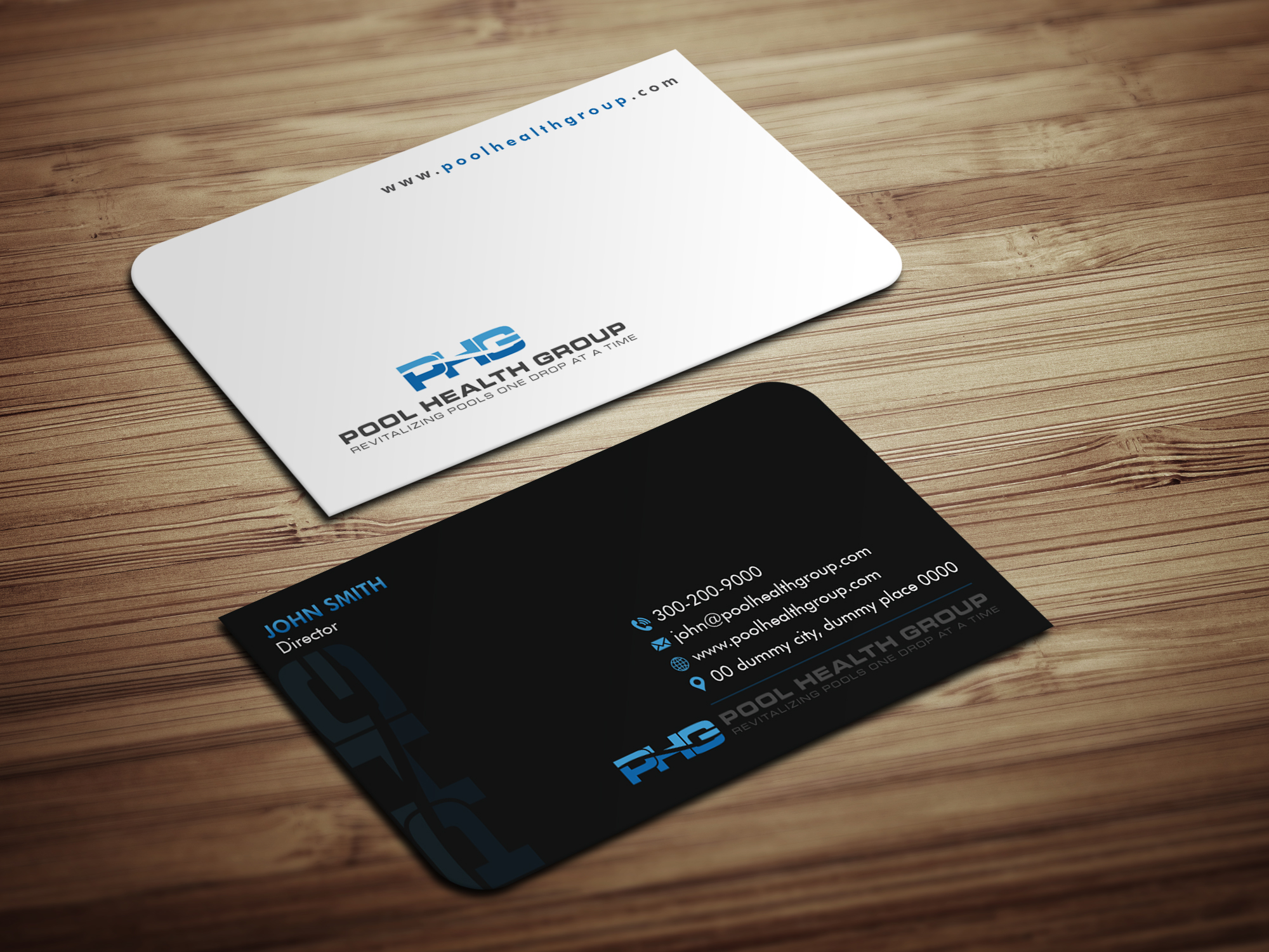 Business Card Design by Magic of Art for Pool Health Group Inc | Design #32984217