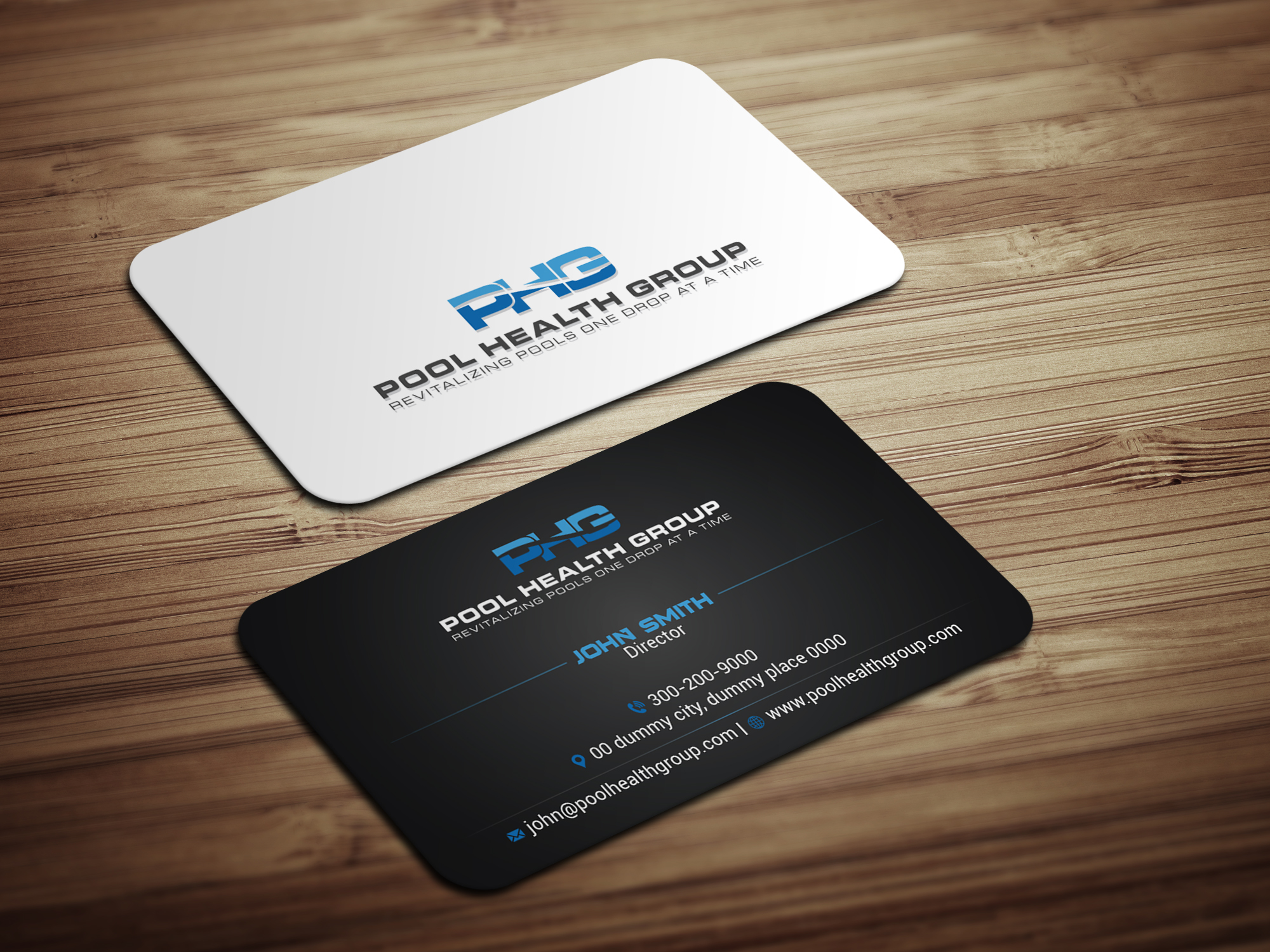 Business Card Design by Magic of Art for Pool Health Group Inc | Design #32984229