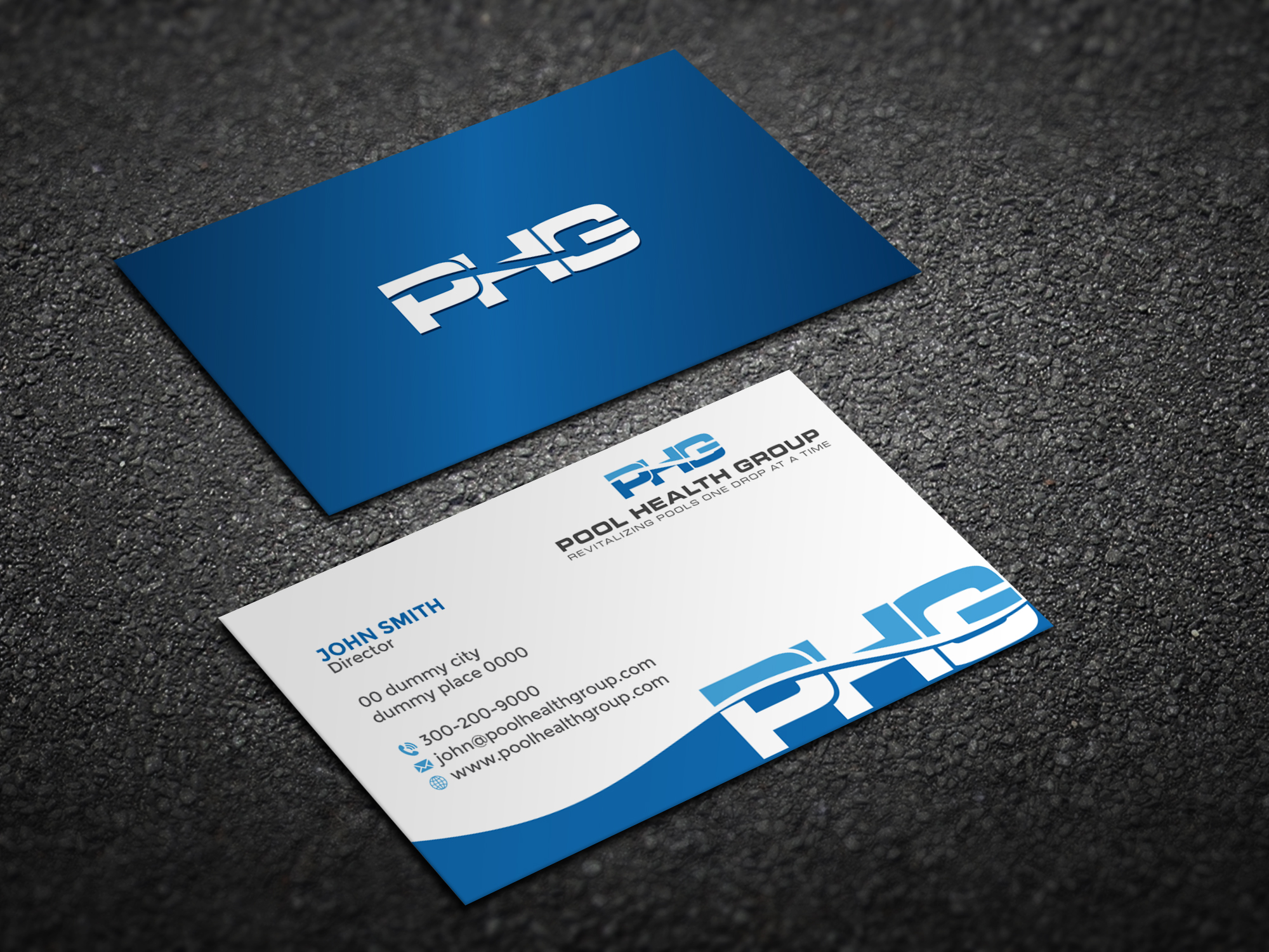 Business Card Design by Magic of Art for Pool Health Group Inc | Design #32984230