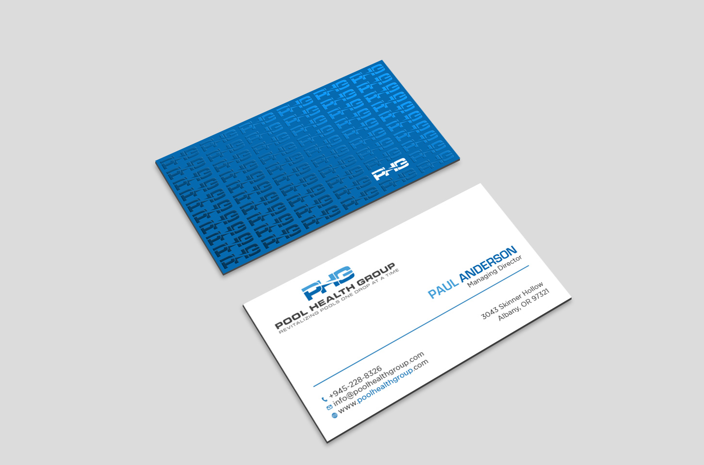 Business Card Design by Tripti Ranjan Gain for Pool Health Group Inc | Design #32958232