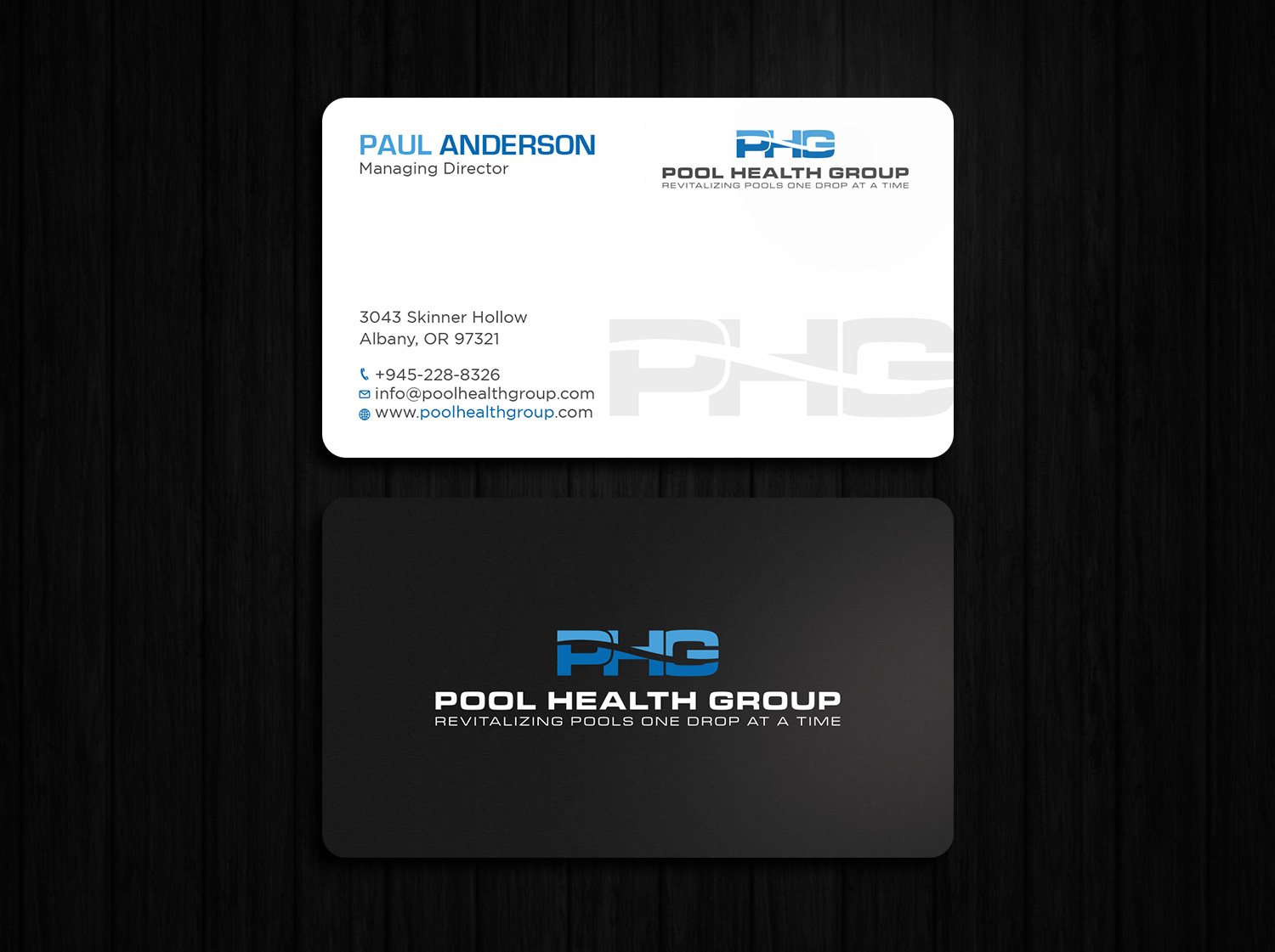 Business Card Design by Tripti Ranjan Gain for Pool Health Group Inc | Design #32958233