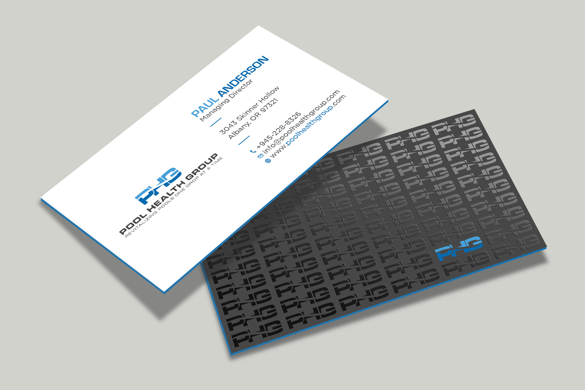 Business Card Design by Tripti Ranjan Gain for Pool Health Group Inc | Design #32958234