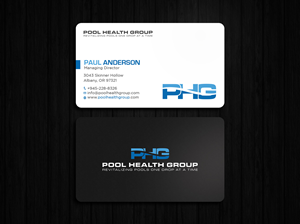 Business Card Design by Tripti Ranjan Gain for Pool Health Group Inc | Design: #32958253