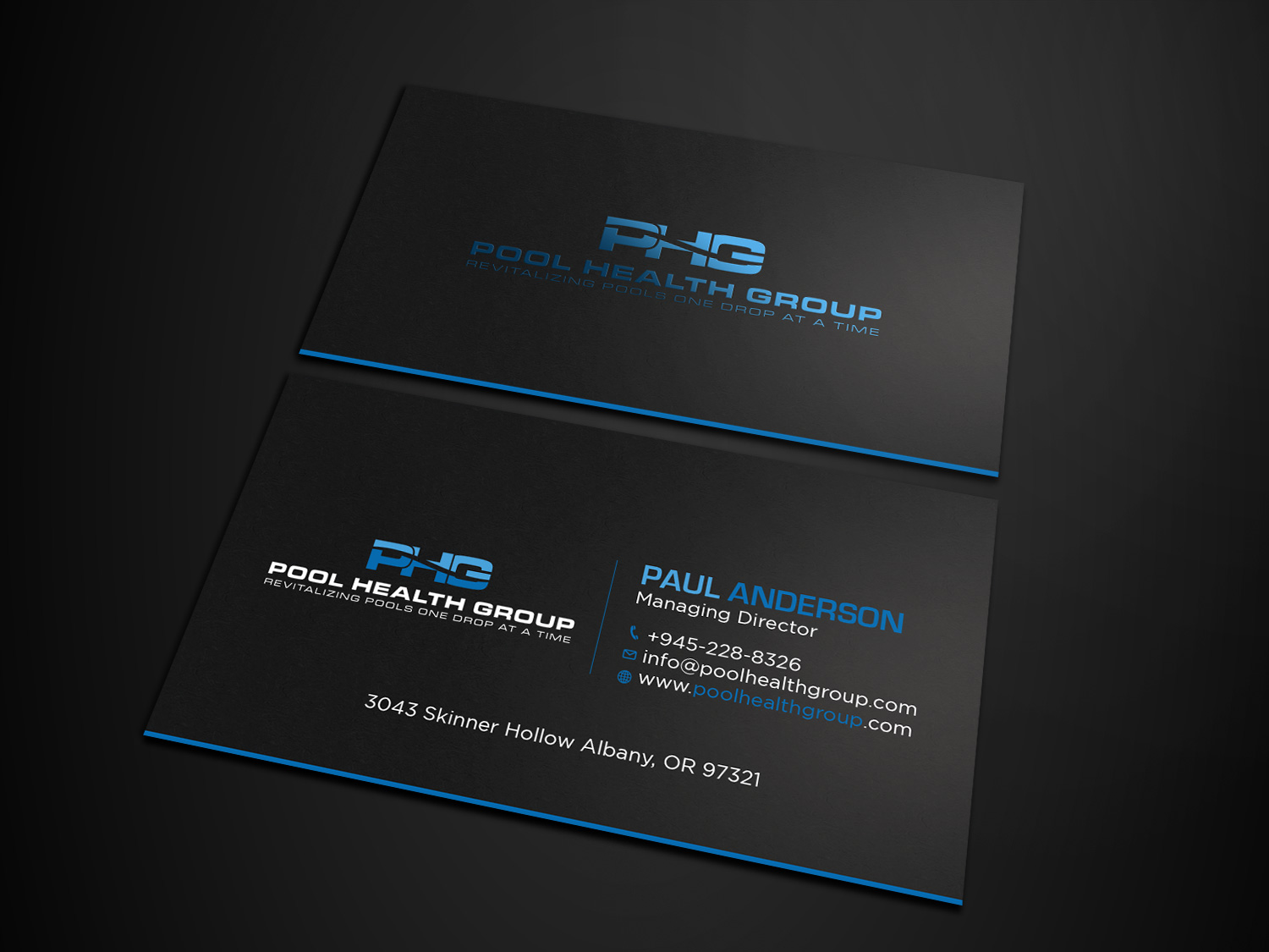 Business Card Design by Tripti Ranjan Gain for Pool Health Group Inc | Design #32958273