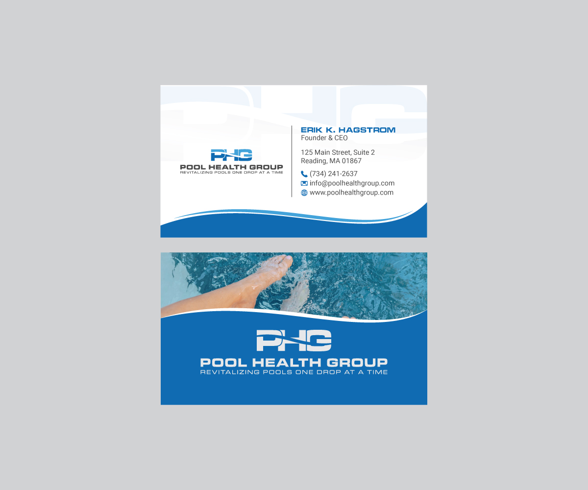 Business Card Design by R.design for Pool Health Group Inc | Design #32971434