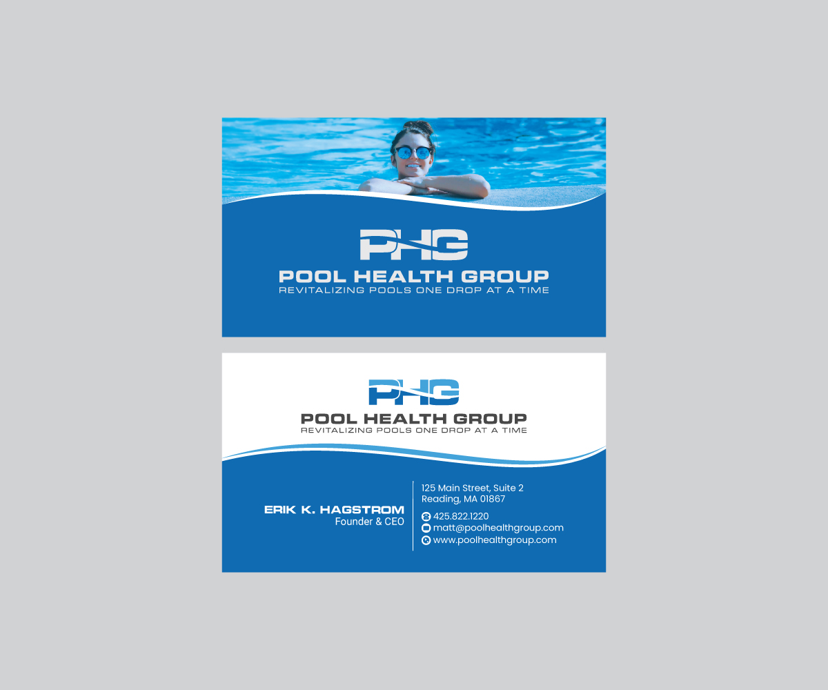 Business Card Design by R.design for Pool Health Group Inc | Design #32971436