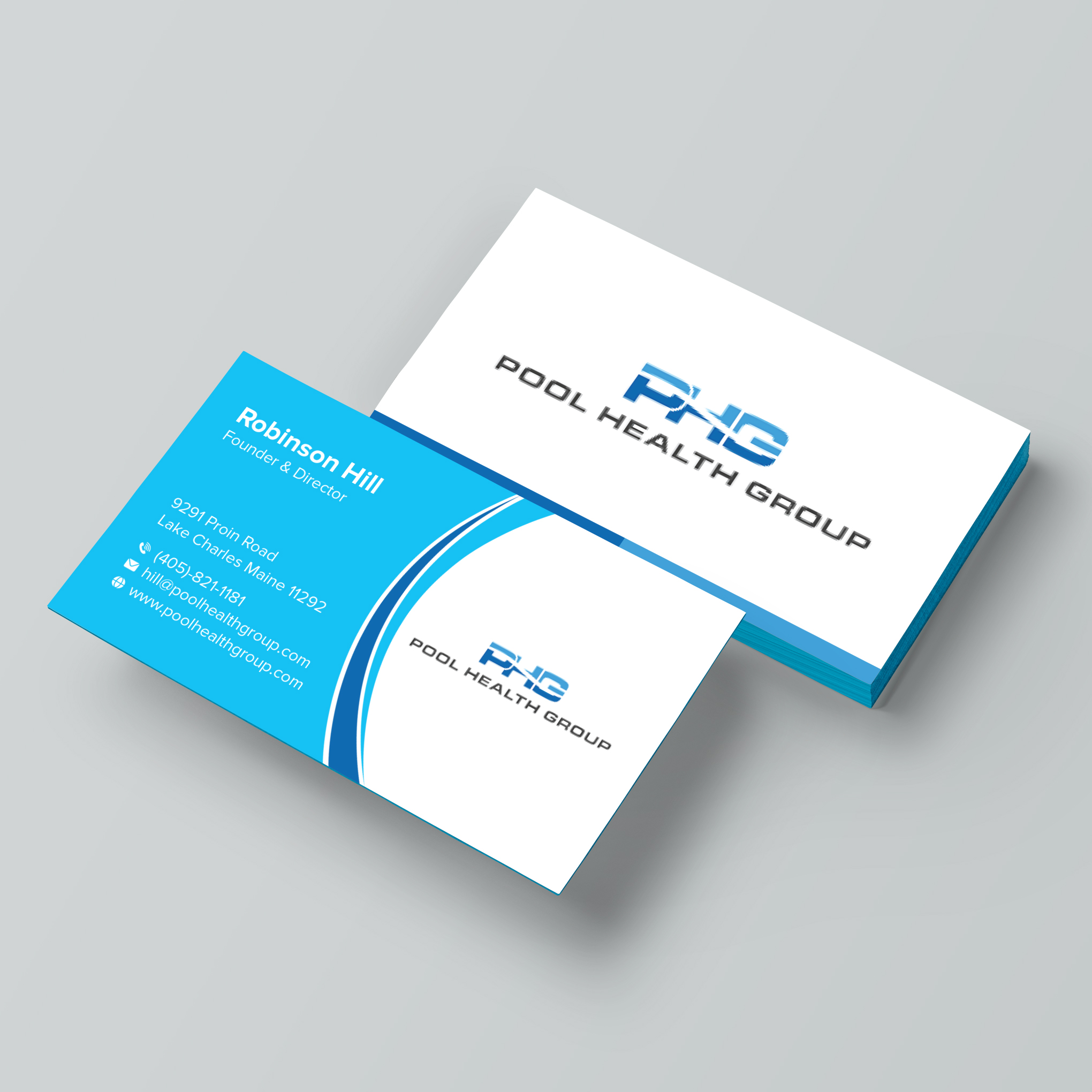 Diseño de Tarjeta de Presentación por Bikash Das para Pool Health Group Inc | Diseño #32961257