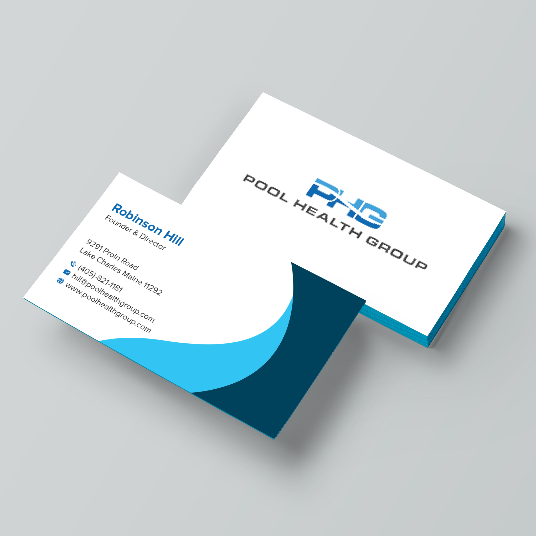 Diseño de Tarjeta de Presentación por Bikash Das para Pool Health Group Inc | Diseño #32962627