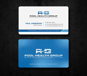 Business Card Design by Uttom 2 for Pool Health Group Inc | Design: #32957459