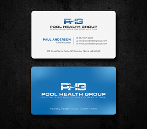 Business Card Design by Uttom 2 for Pool Health Group Inc | Design: #32957460