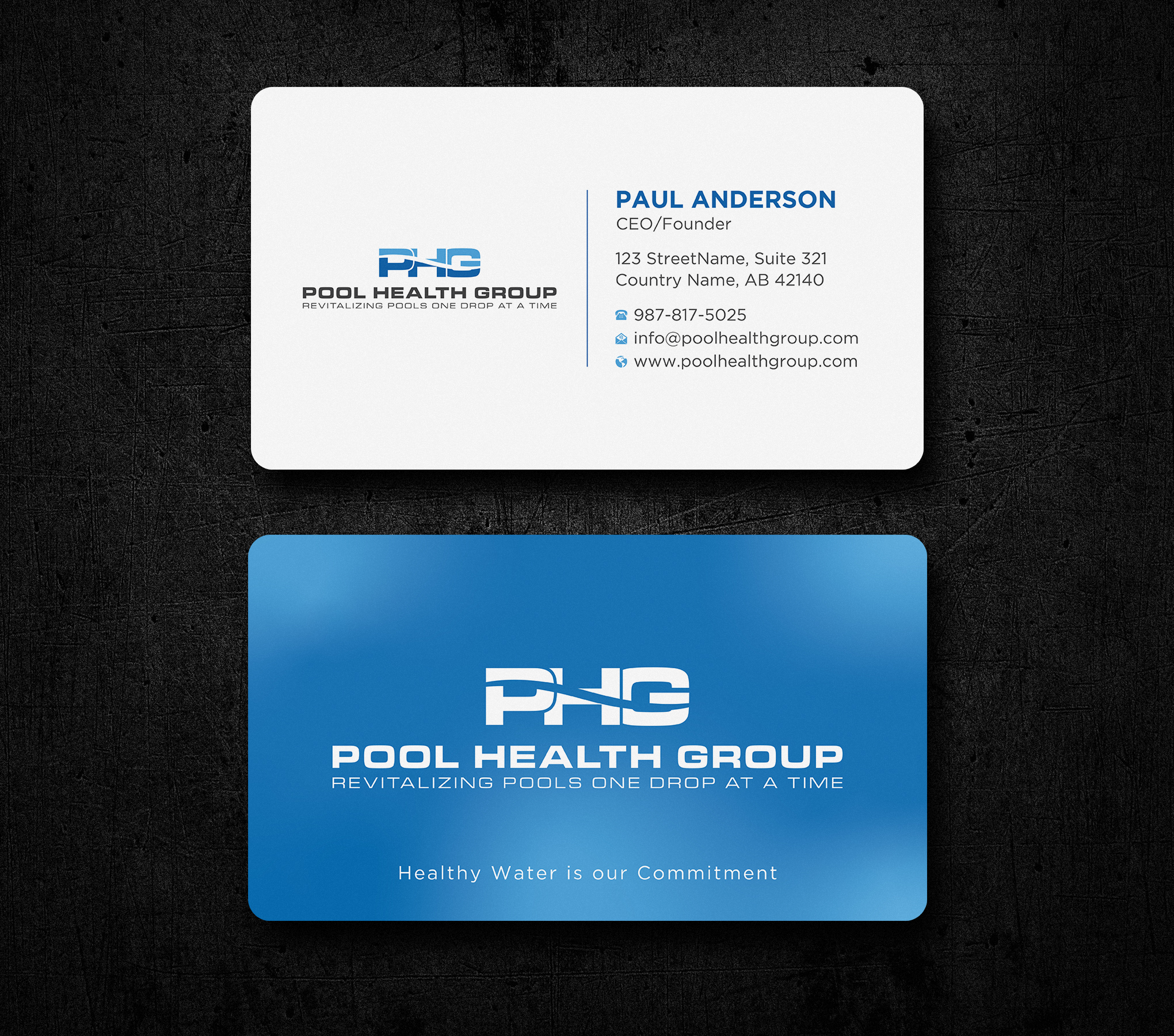 Business Card Design by Uttom 2 for Pool Health Group Inc | Design #32957461