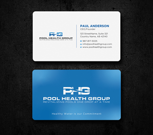 Business Card Design by Uttom 2 for Pool Health Group Inc | Design: #32957461